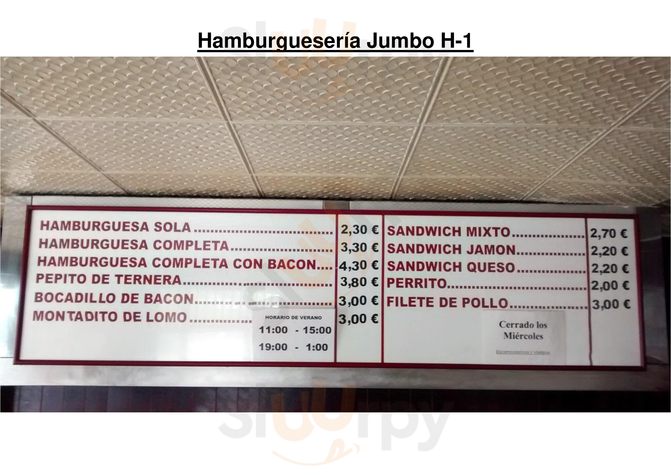 Hamburgueseria Jumbo H-1 A Coruña Menu - 1