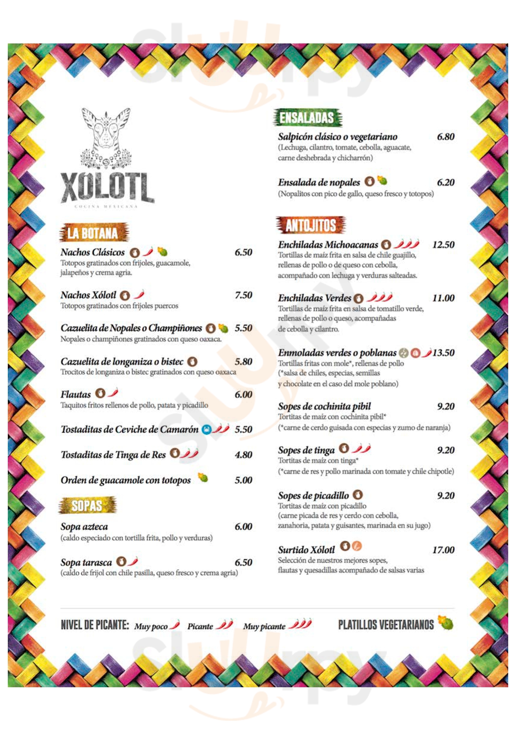 Xólotl Palma de Mallorca Menu - 1