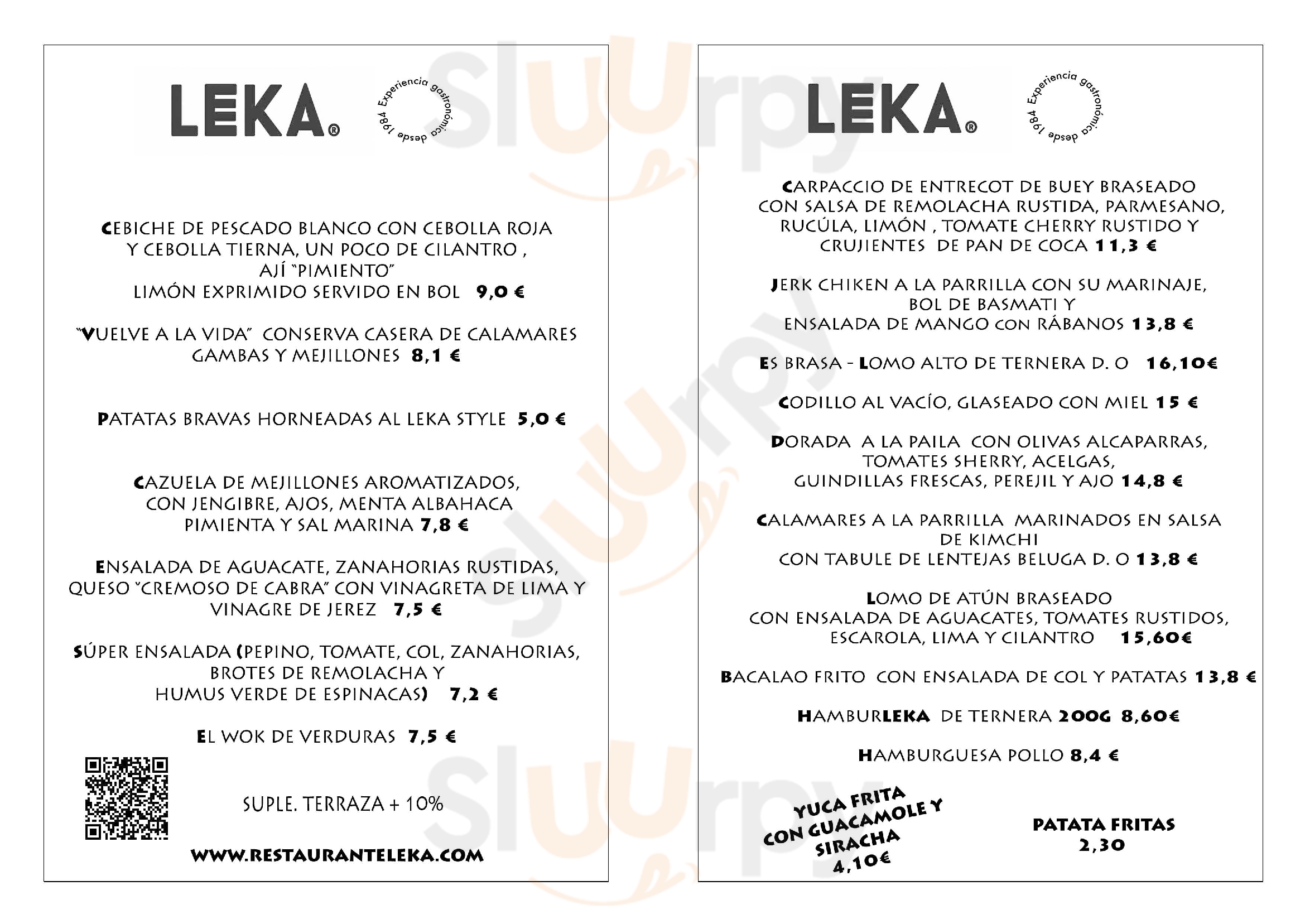 Leka Restaurant Barcelona Menu - 1