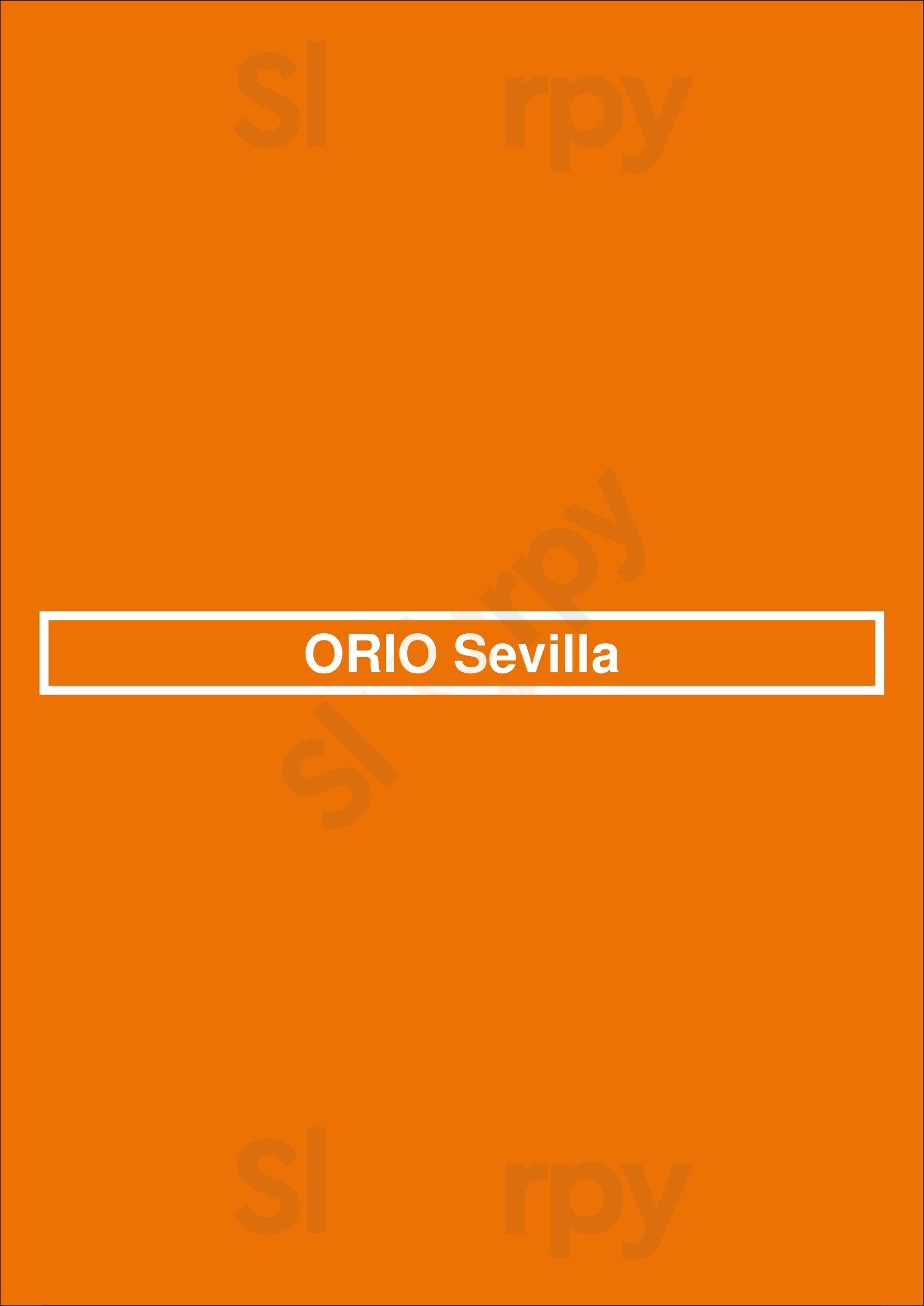 Orio Sevilla Sevilla Menu - 1