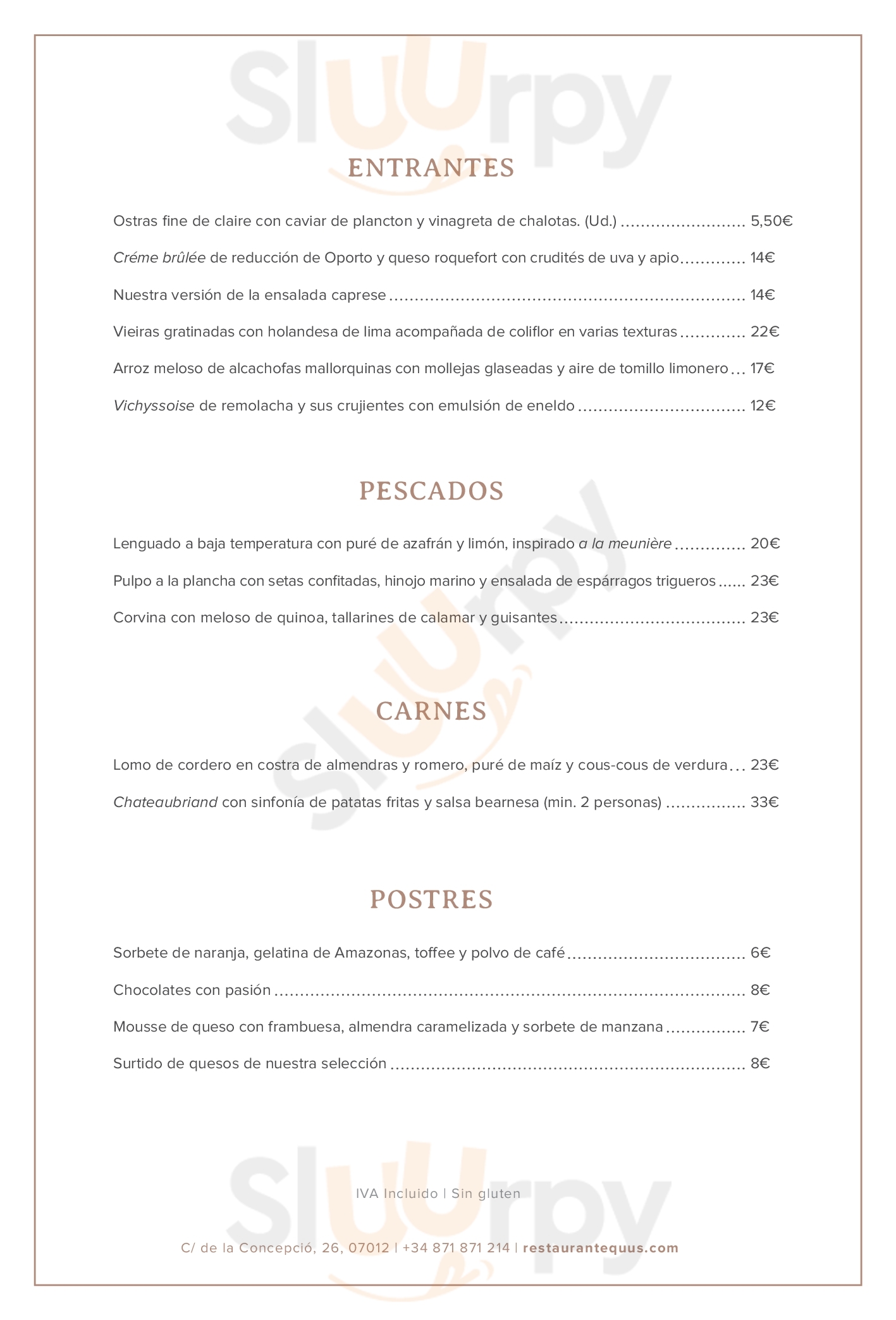 Restaurante Equus Palma de Mallorca Menu - 1