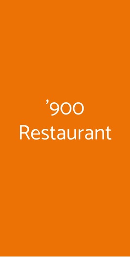 '900 Restaurant, Matera