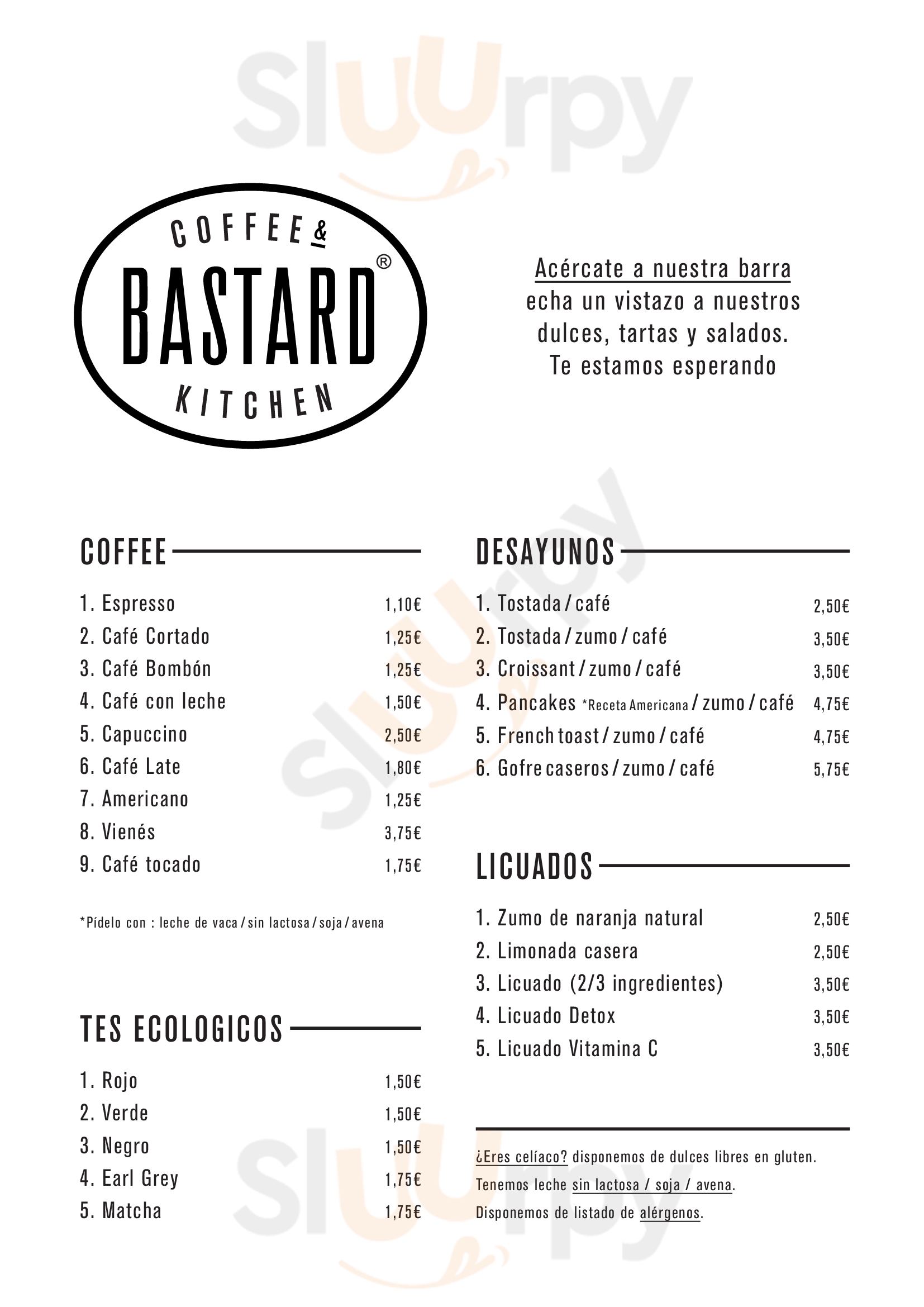 Bastard Coffee & Kitchen Valencia Menu - 1