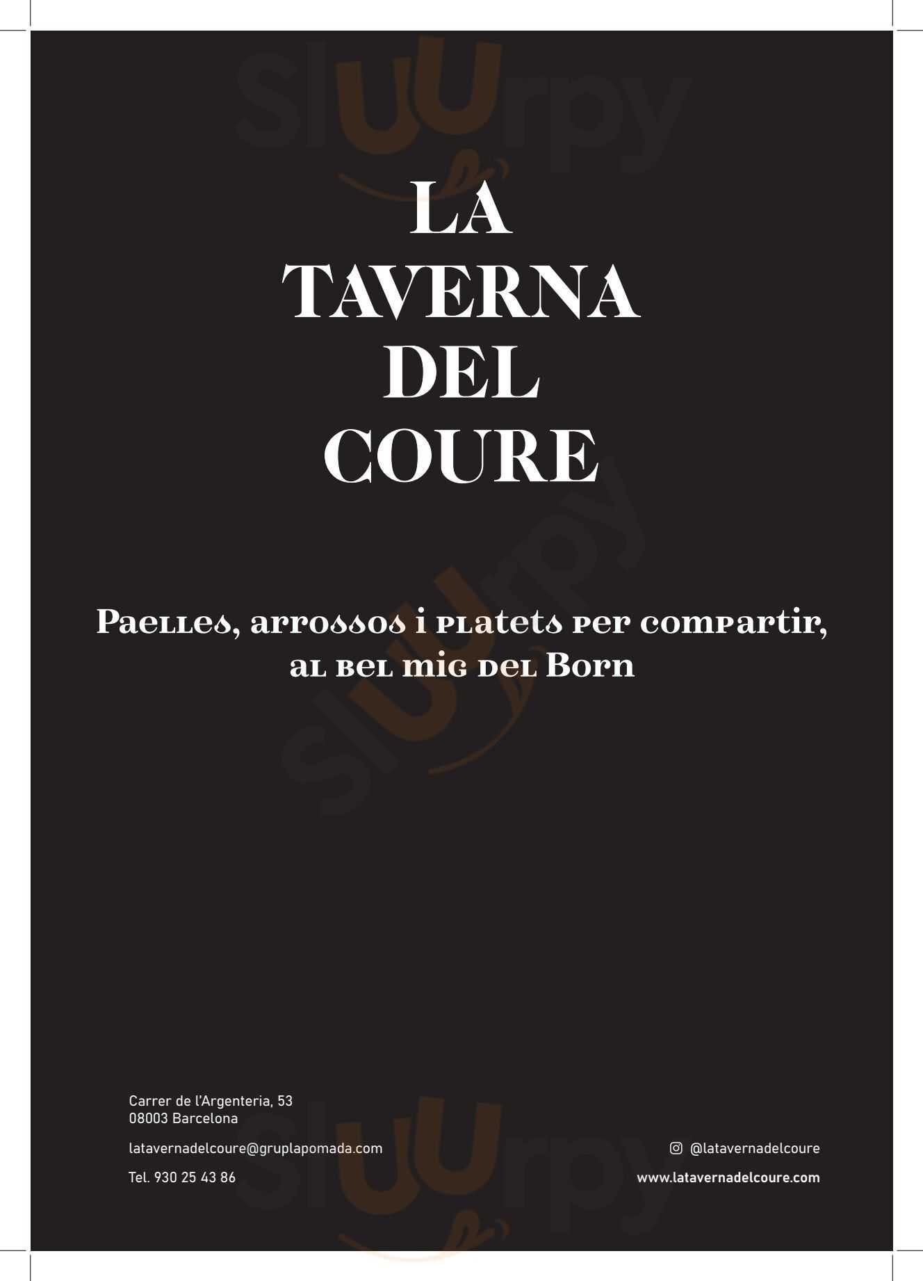 Restaurante La Taverna Del Coure Barcelona Menu - 1