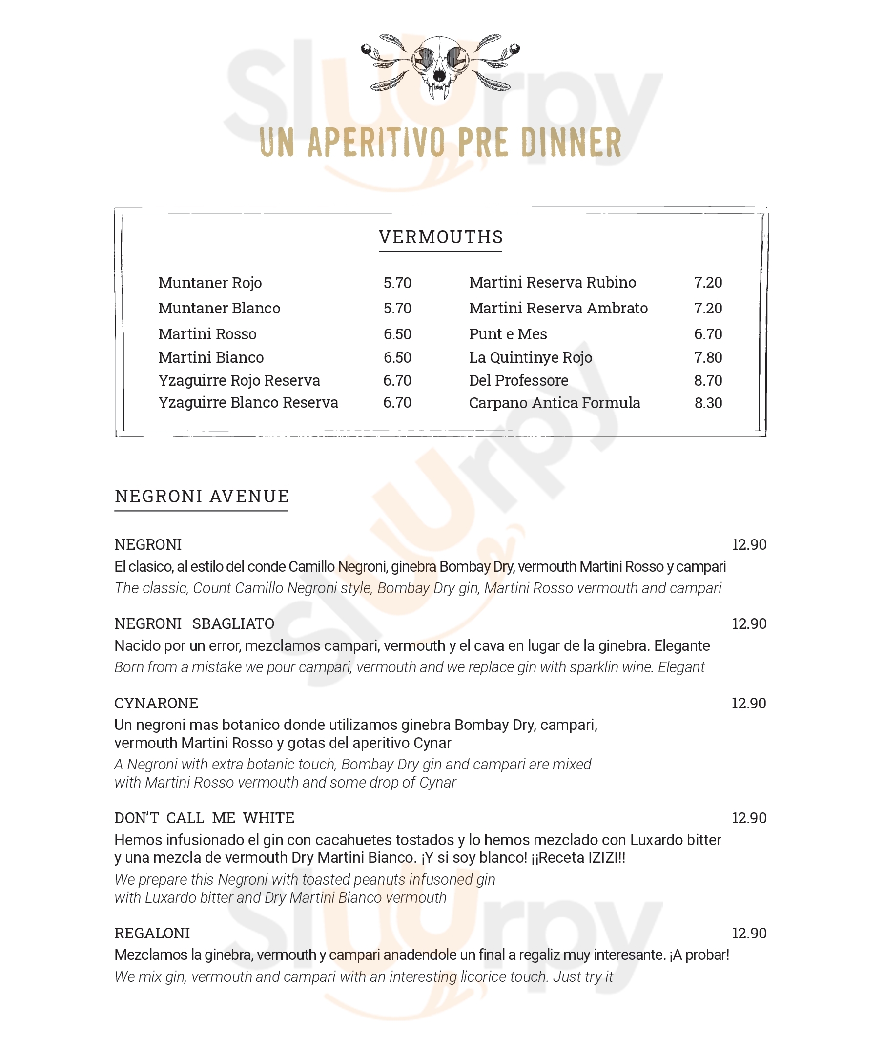 Izizi Nunnak Palma de Mallorca Menu - 1