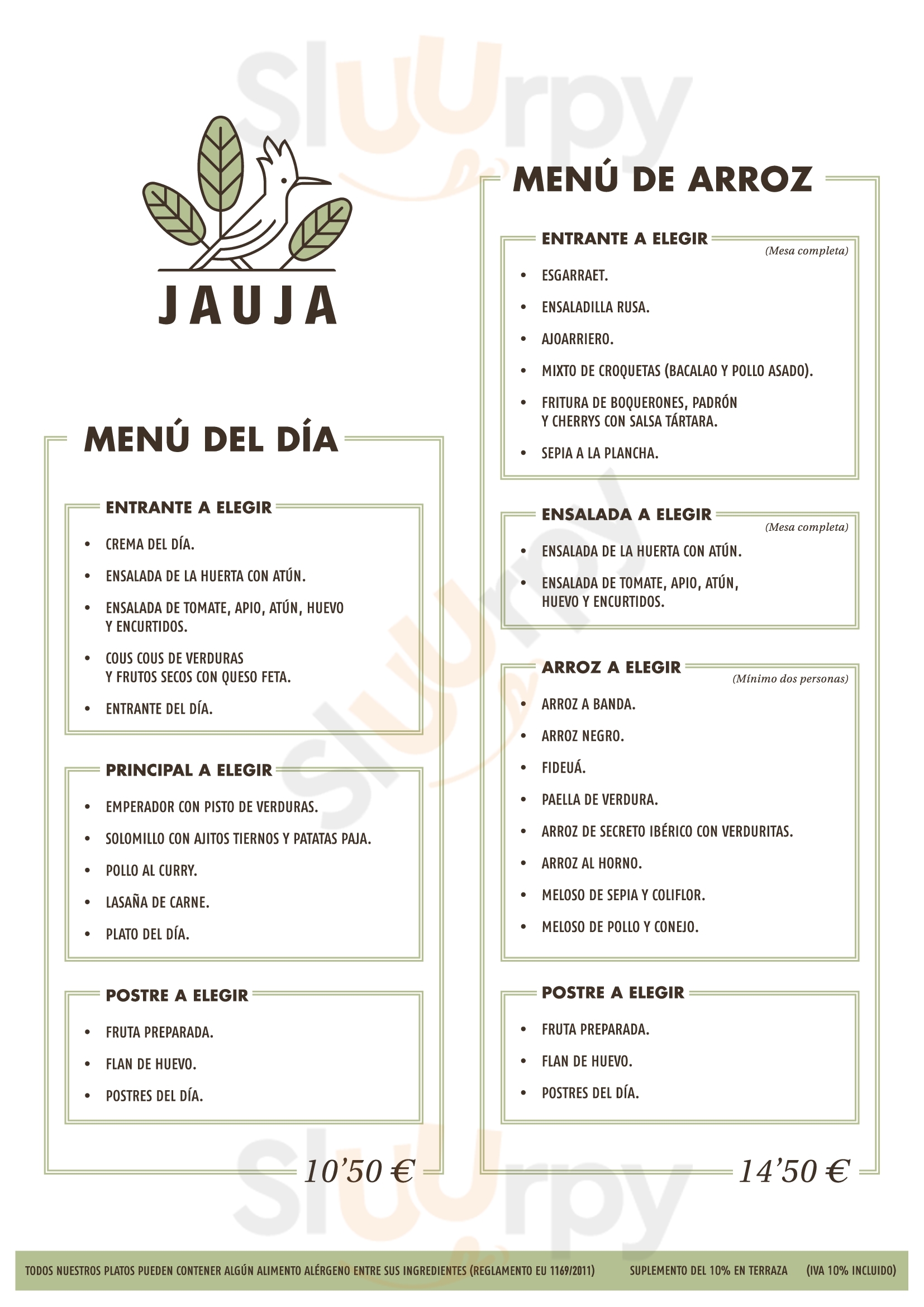 Restaurante Jauja Valencia Menu - 1