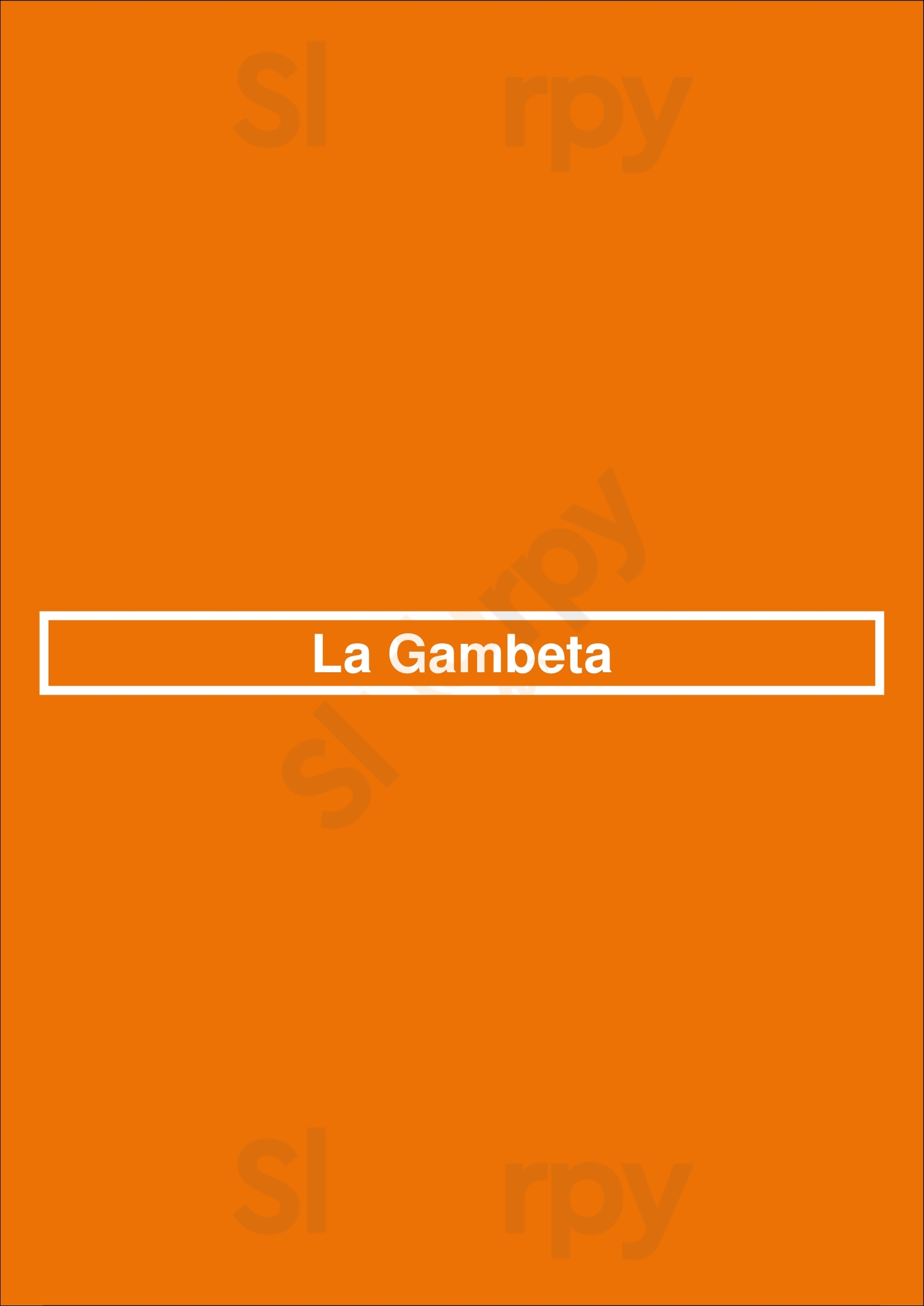 La Gambeta Barcelona Menu - 1