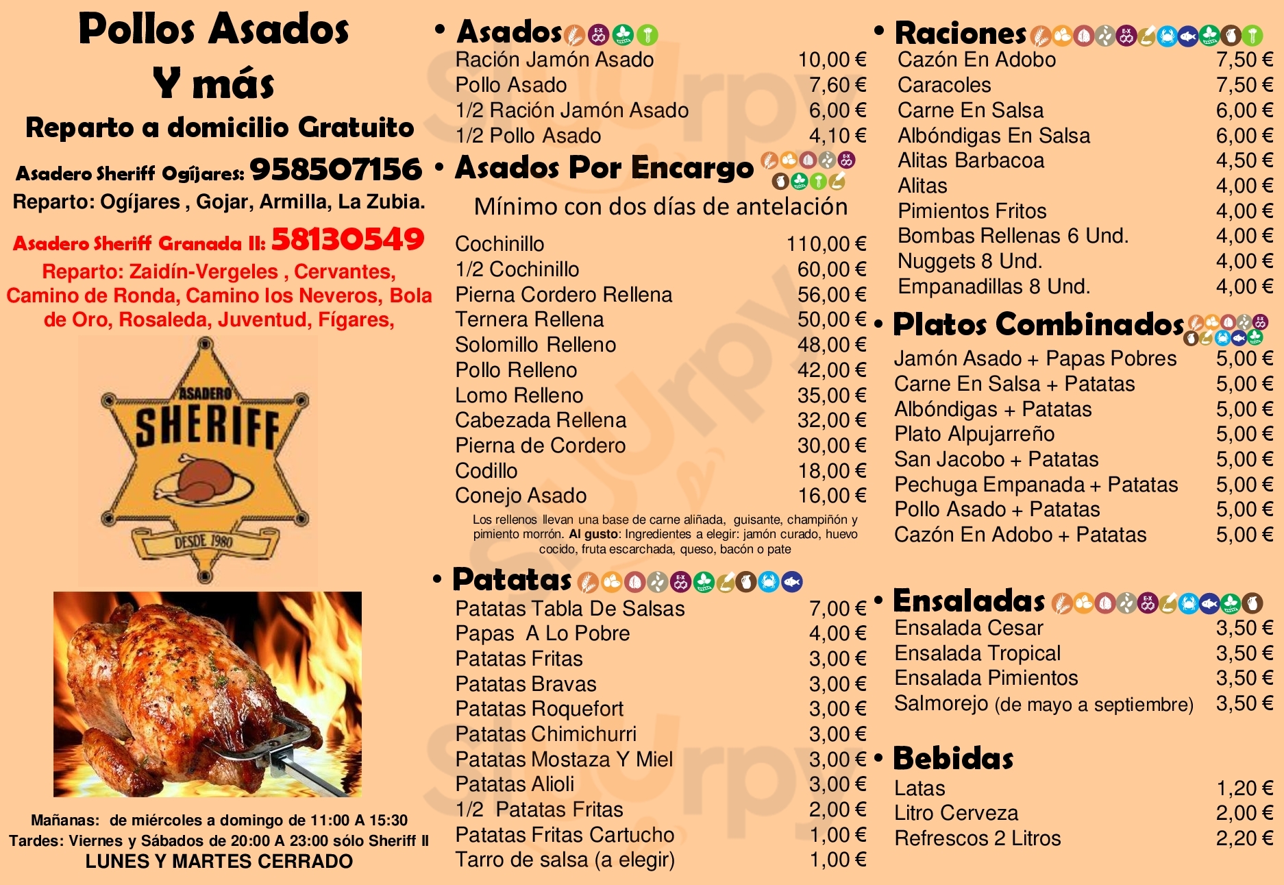 Asadero Sheriff Ii Granada Menu - 1