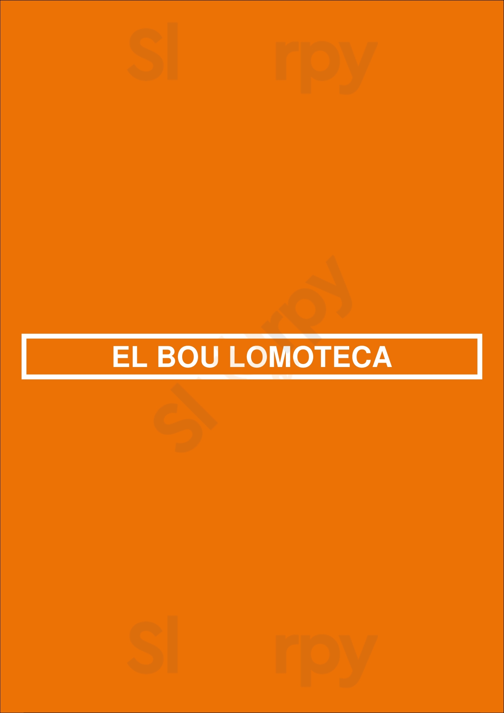 El Bou Lomoteca Barcelona Menu - 1