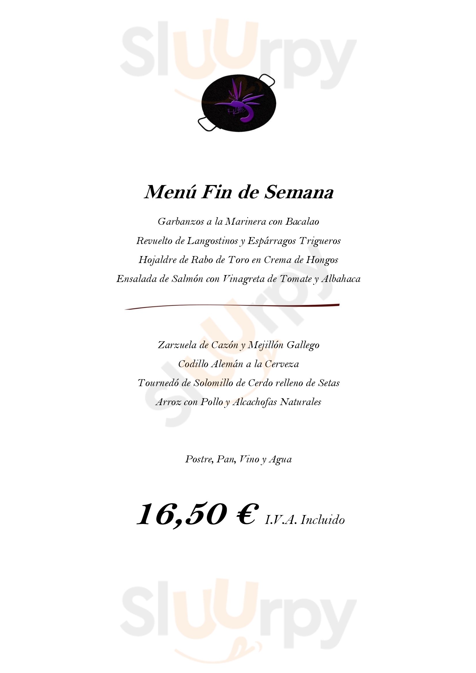 Taberna Arroceria El Mosquito Zaragoza Menu - 1