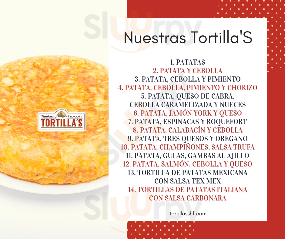 Tortilla's Sevilla Menu - 1