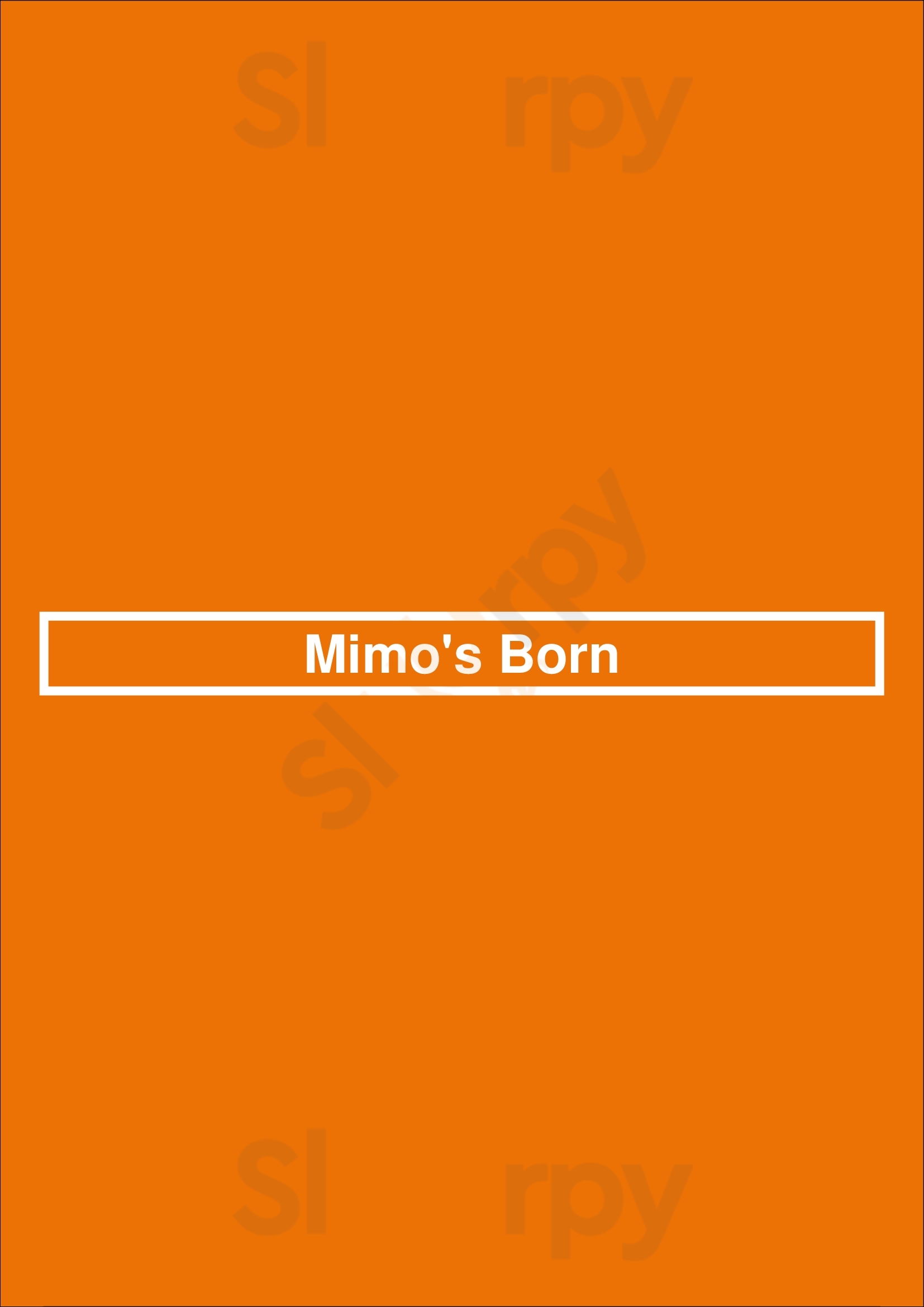 Mimo's Born Barcelona Menu - 1