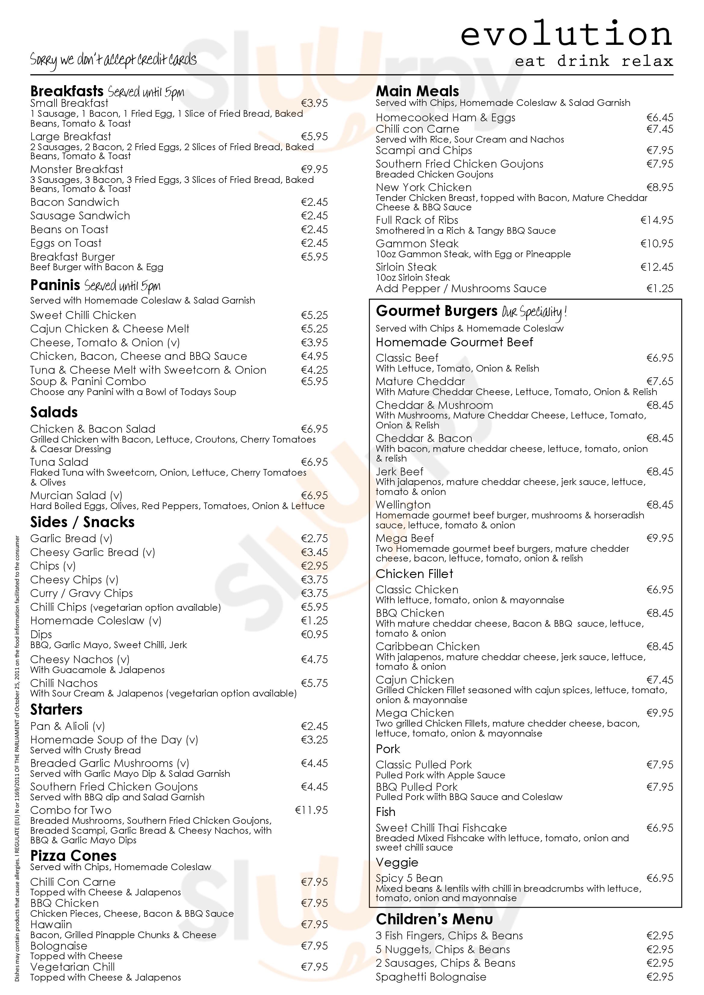 Evolution Alicante Menu - 1