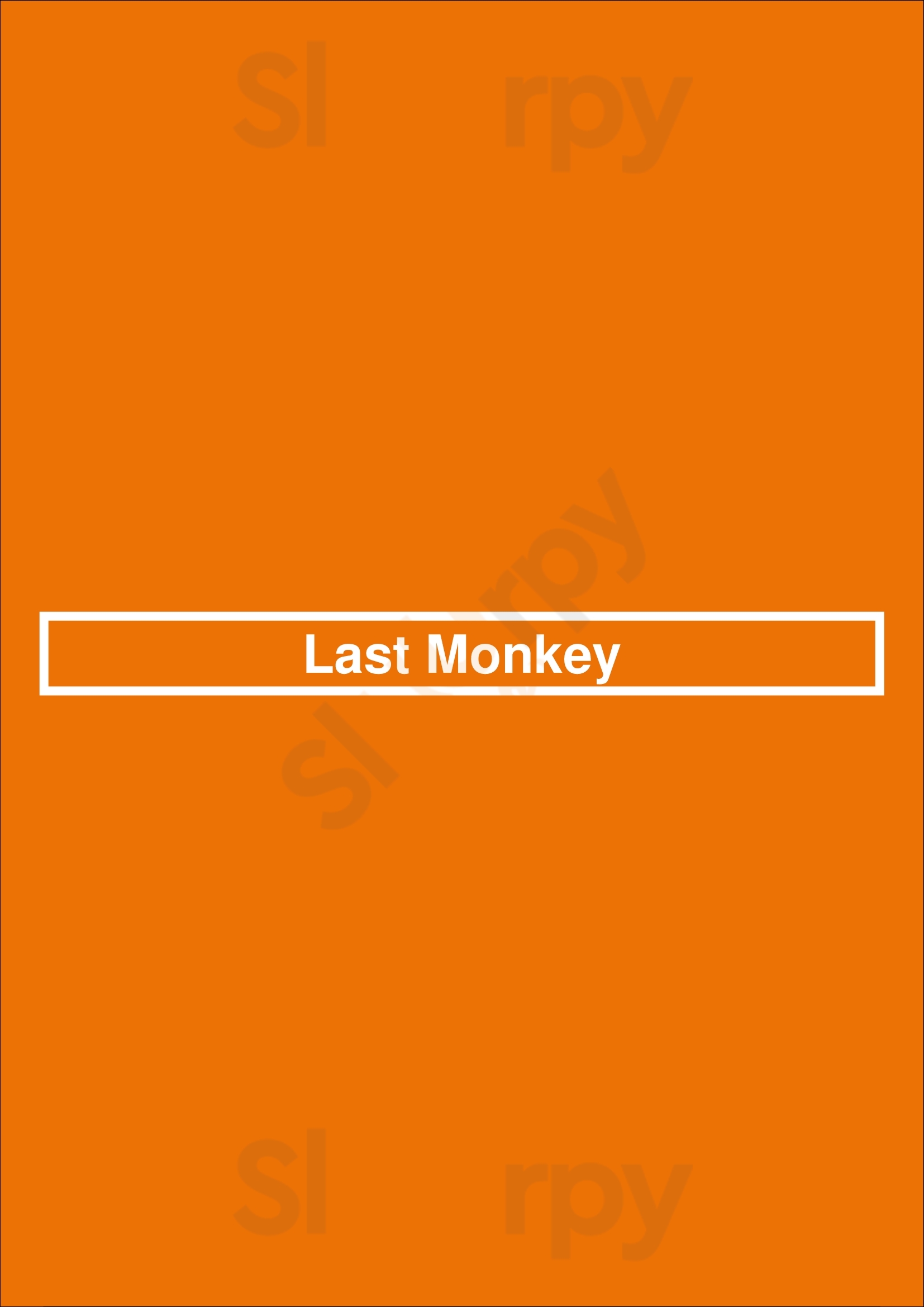 Last Monkey Barcelona Menu - 1