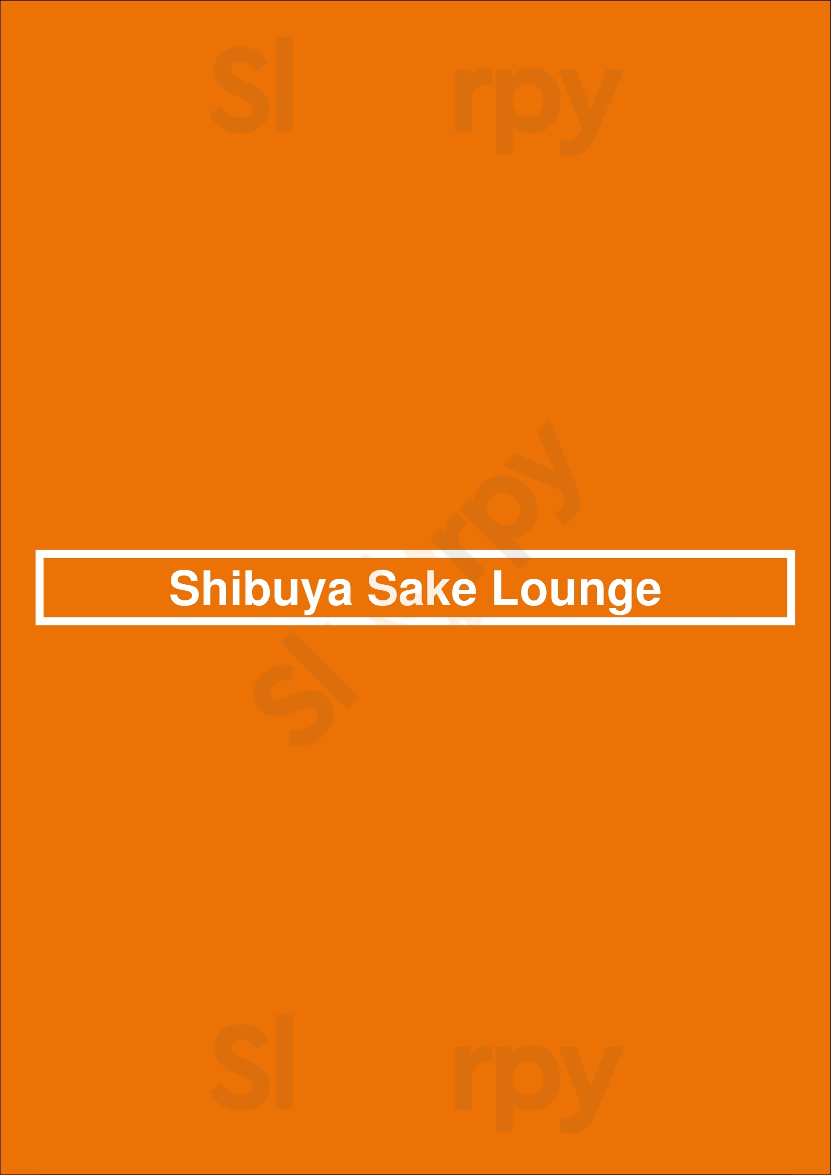 Shibuya Sake Lounge Valencia Menu - 1