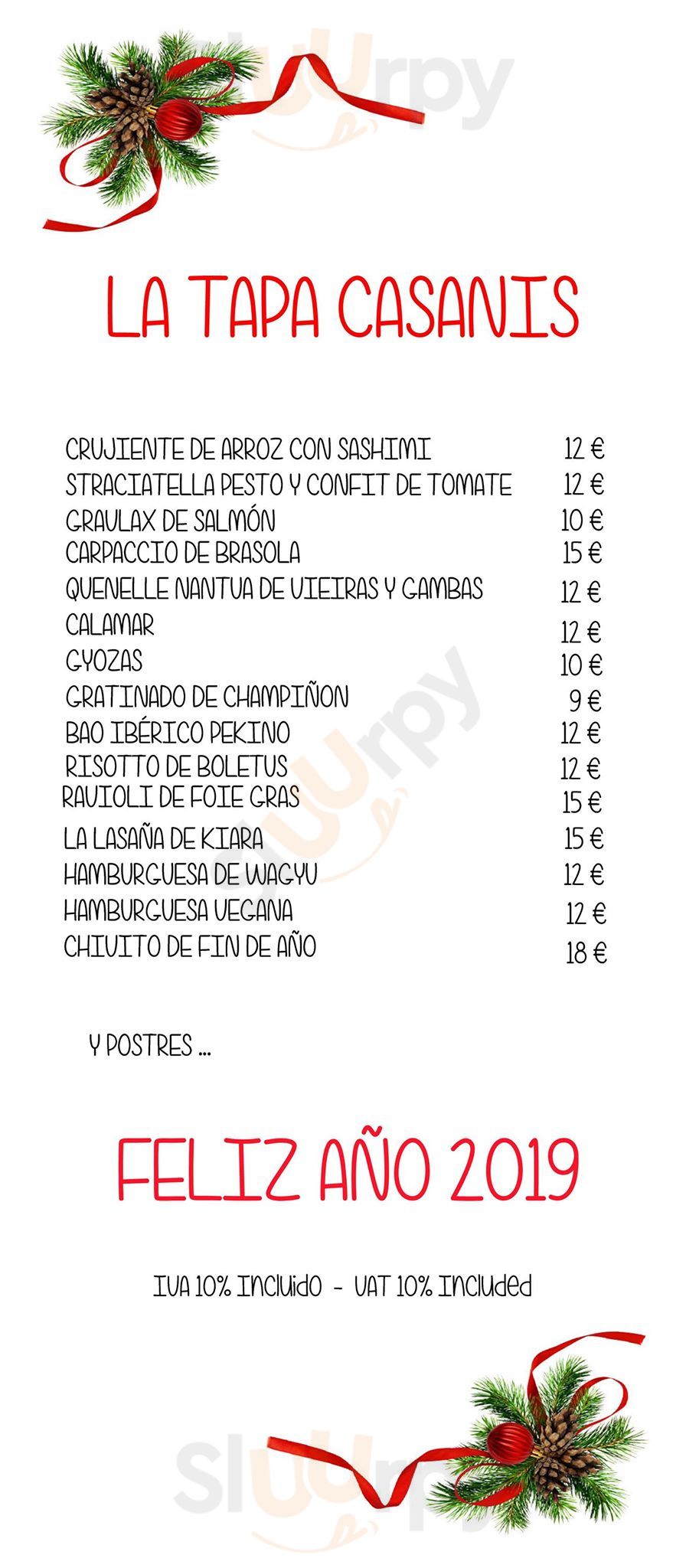 Frenchette Casanis Marbella Menu - 1