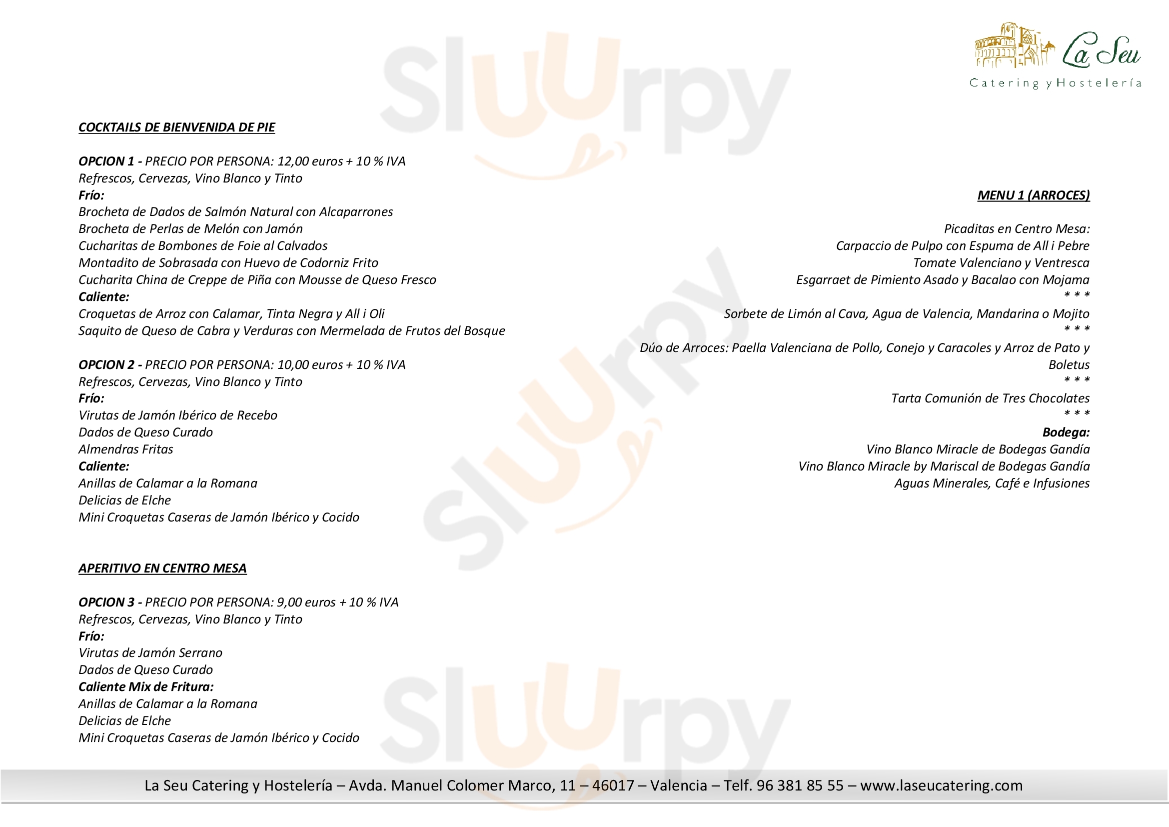 Main Menu - Restaurante La Cuina De La Seu