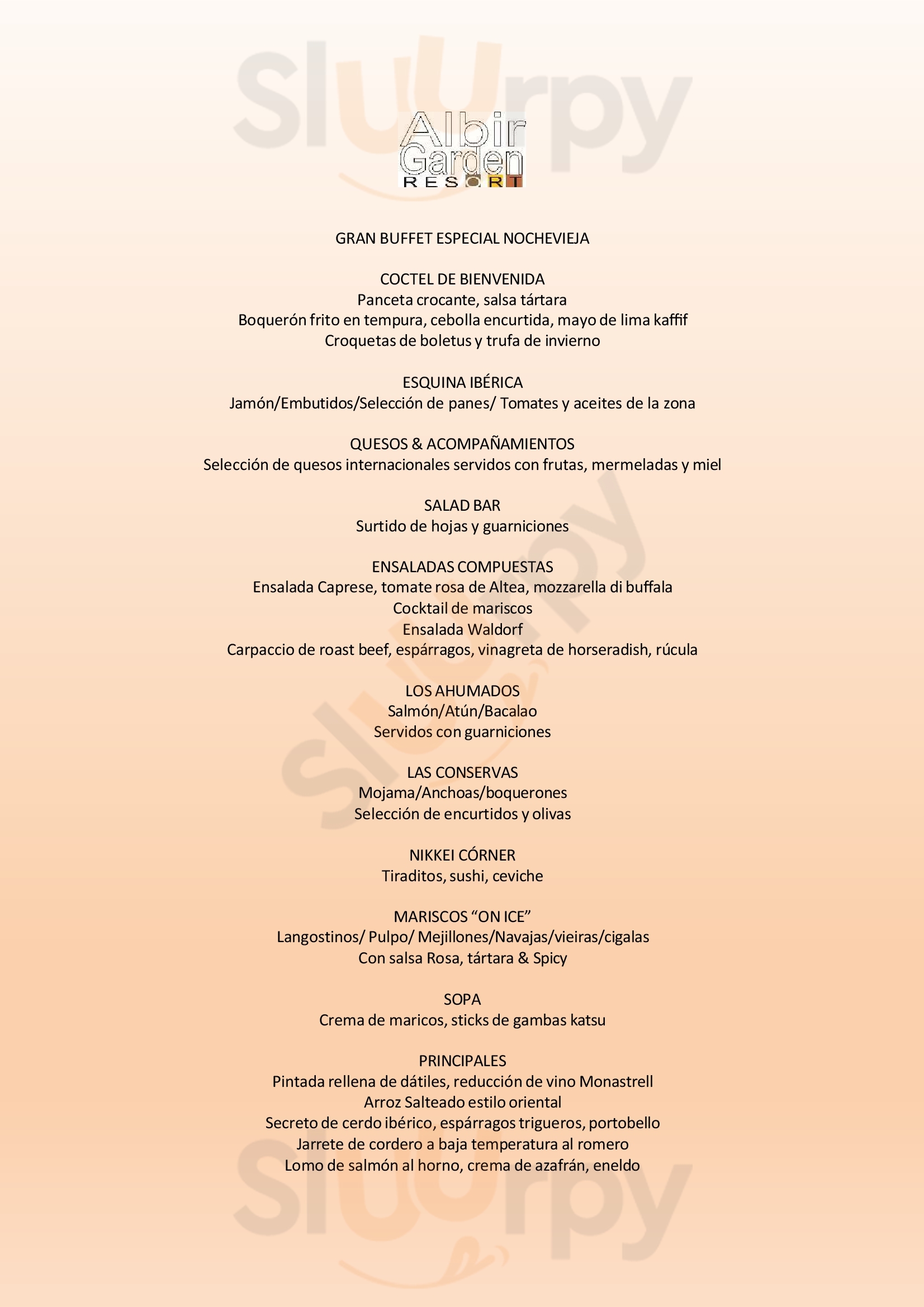 Main Menu - The Dubliner