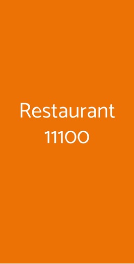 Restaurant 11100, Aosta