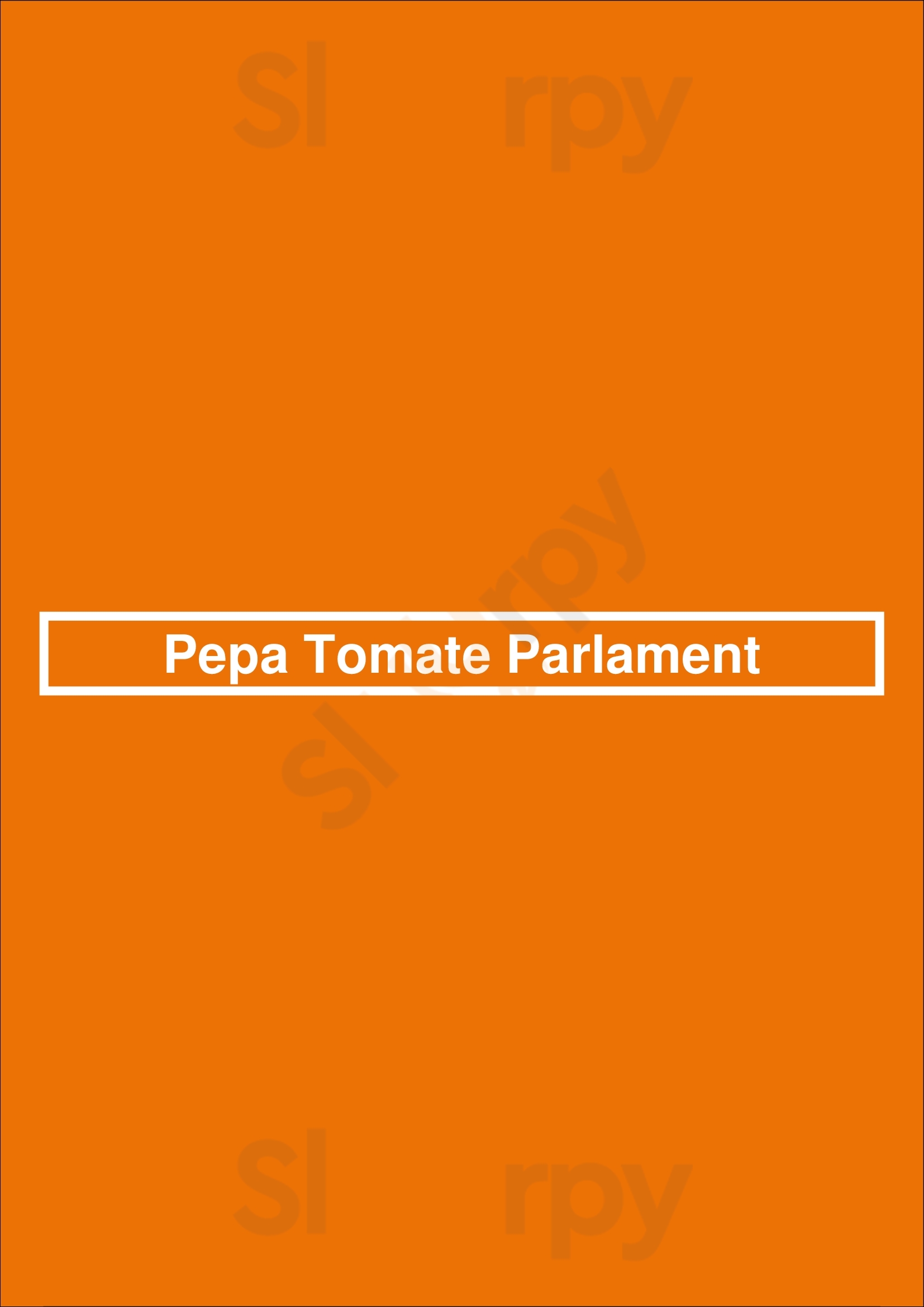 Pepa Tomate Parlament Barcelona Menu - 1