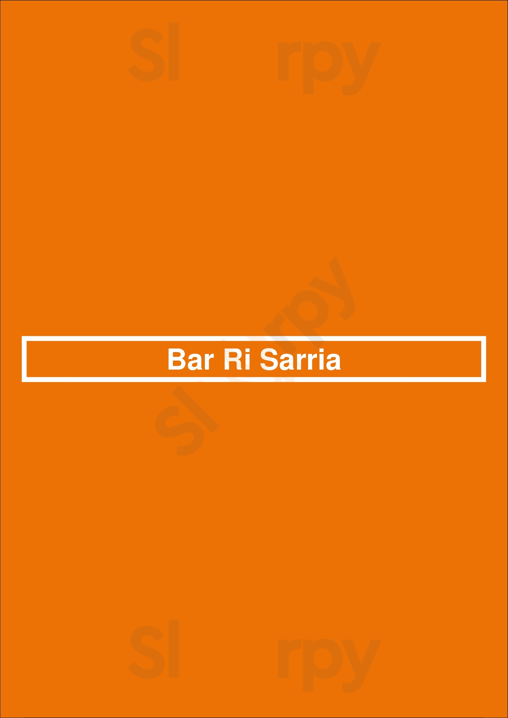 Bar Ri Sarria Barcelona Menu - 1