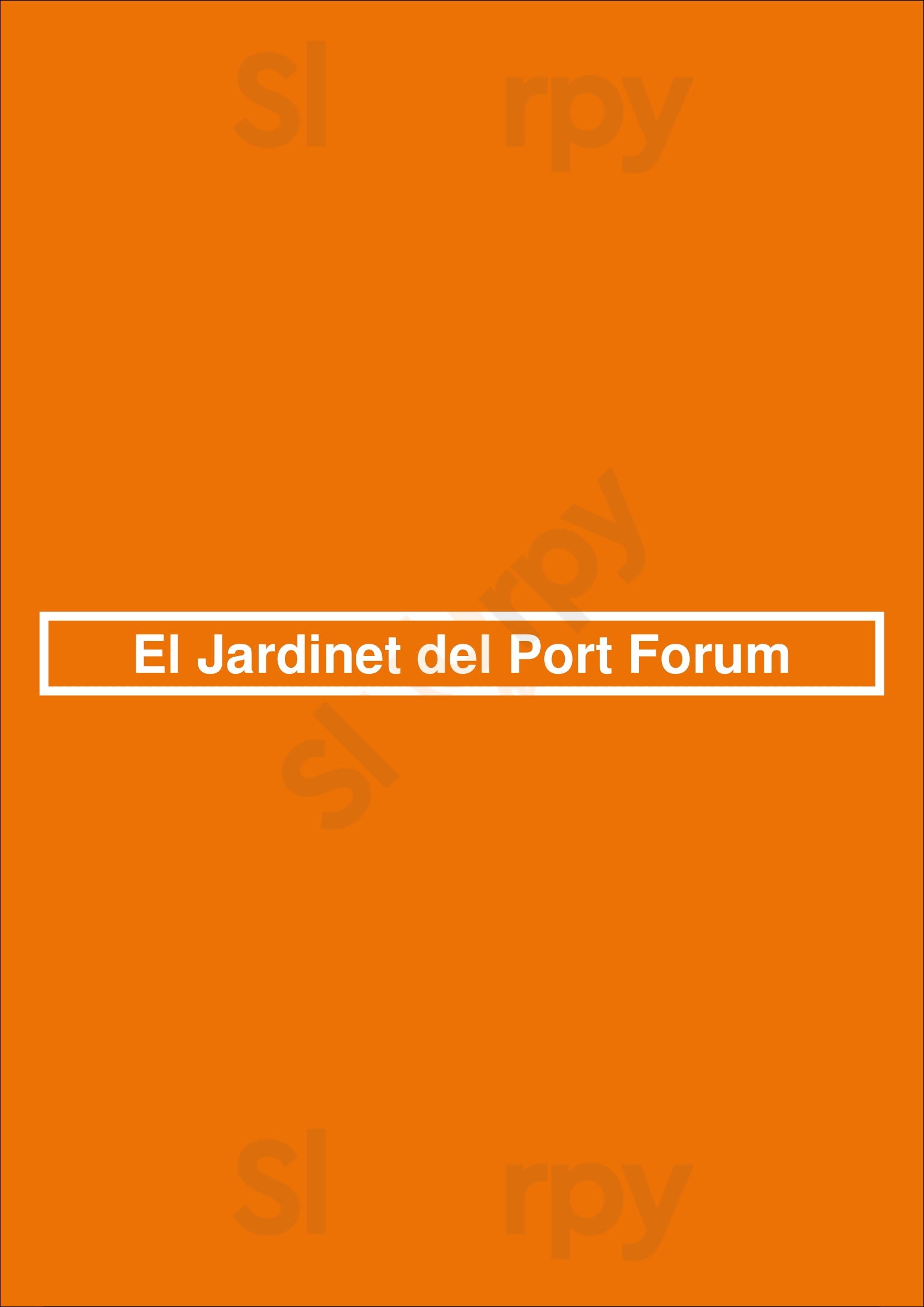 El Jardinet Del Port Forum Barcelona Menu - 1