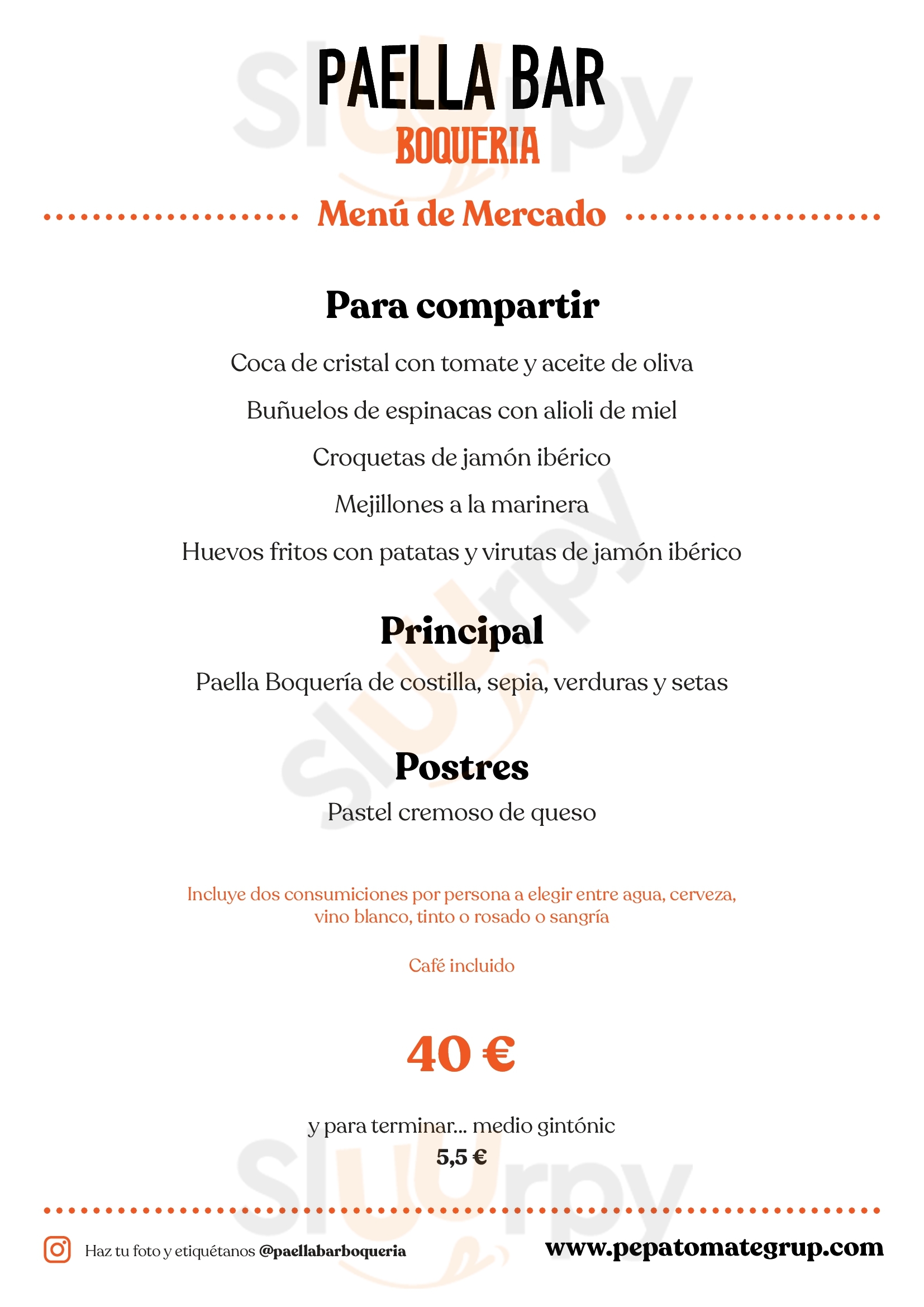 Pepa Tomate Barcelona Menu - 1