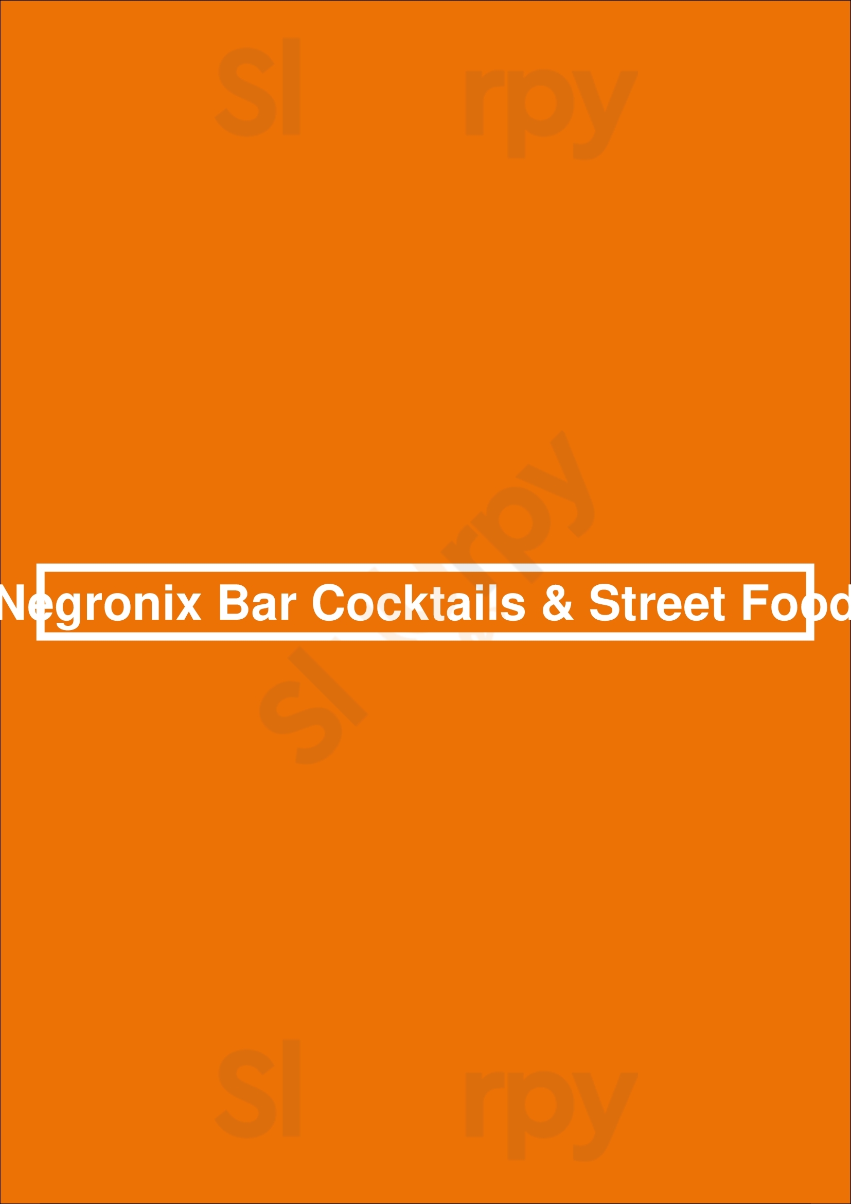 Negronix Bar Cocktails & Street Food Barcelona Menu - 1