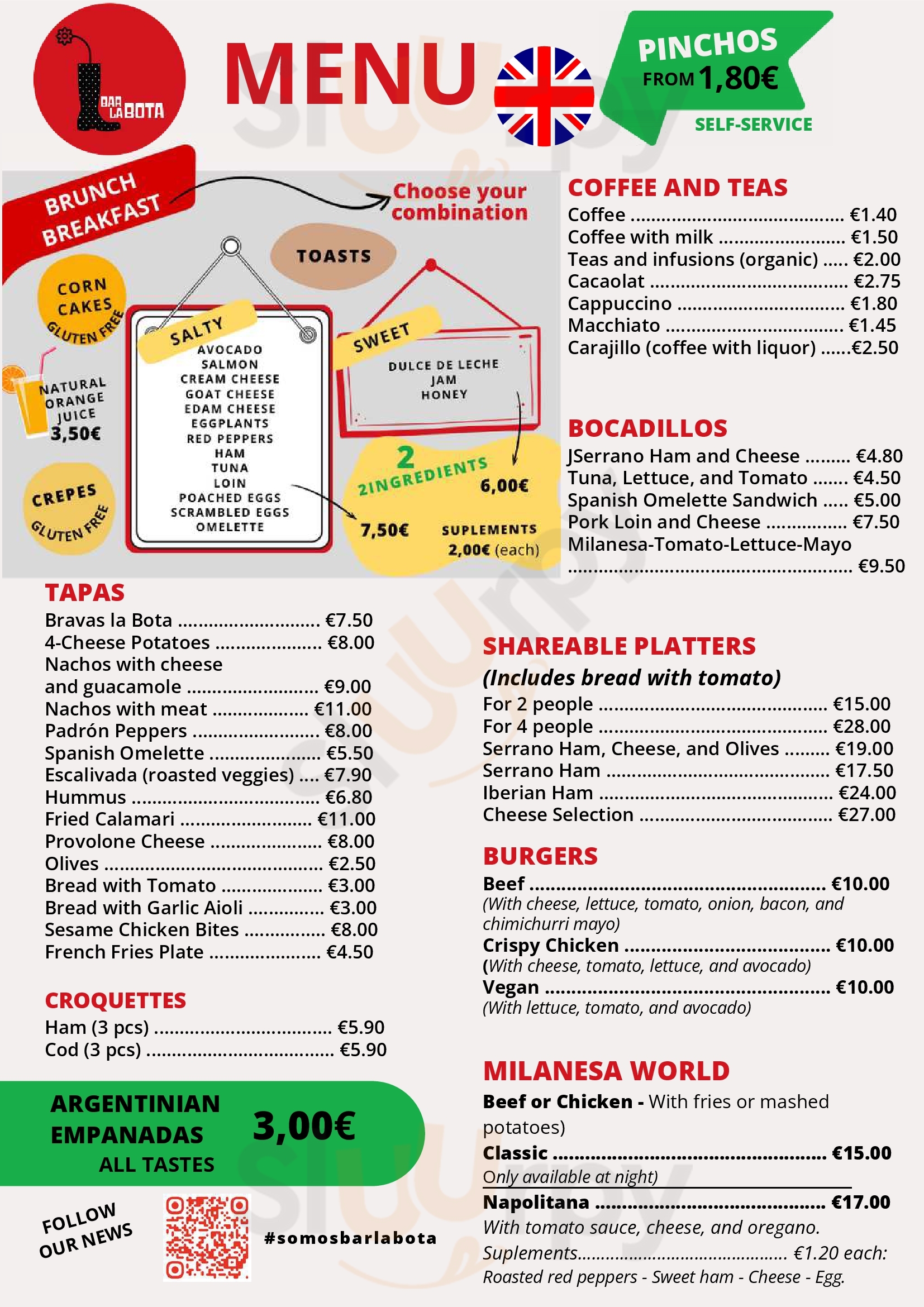 Barlabota Barcelona Menu - 1