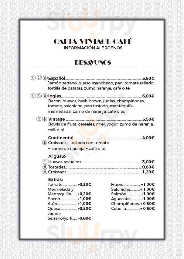Vintage Café Jávea Menu - 1
