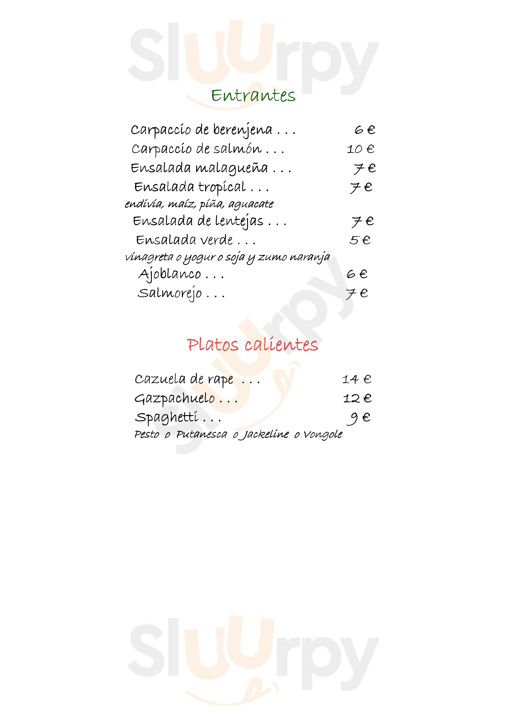 Las Acacias Hostal Restaurante Málaga Menu - 1