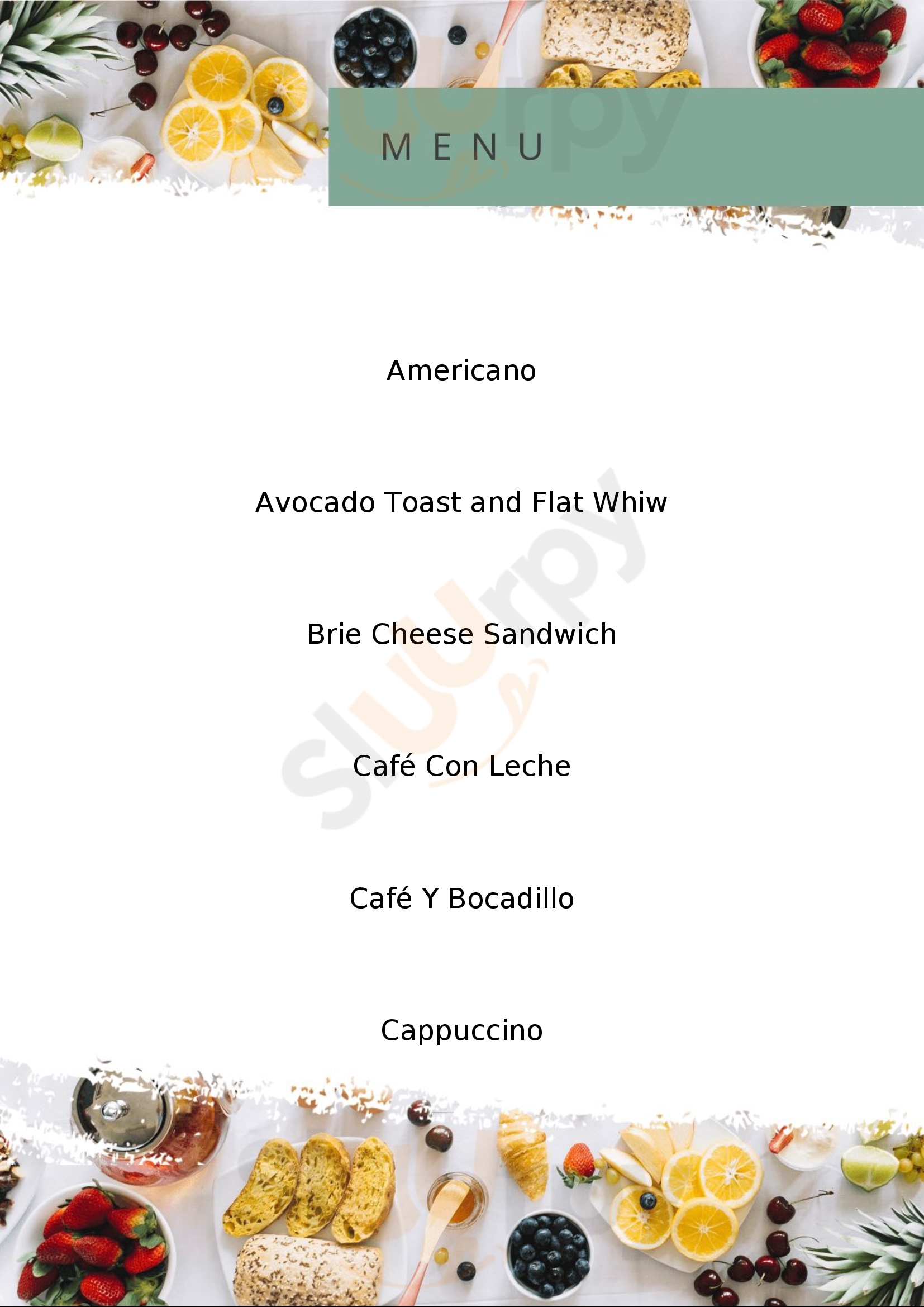 Morrow Coffee Barcelona Menu - 1