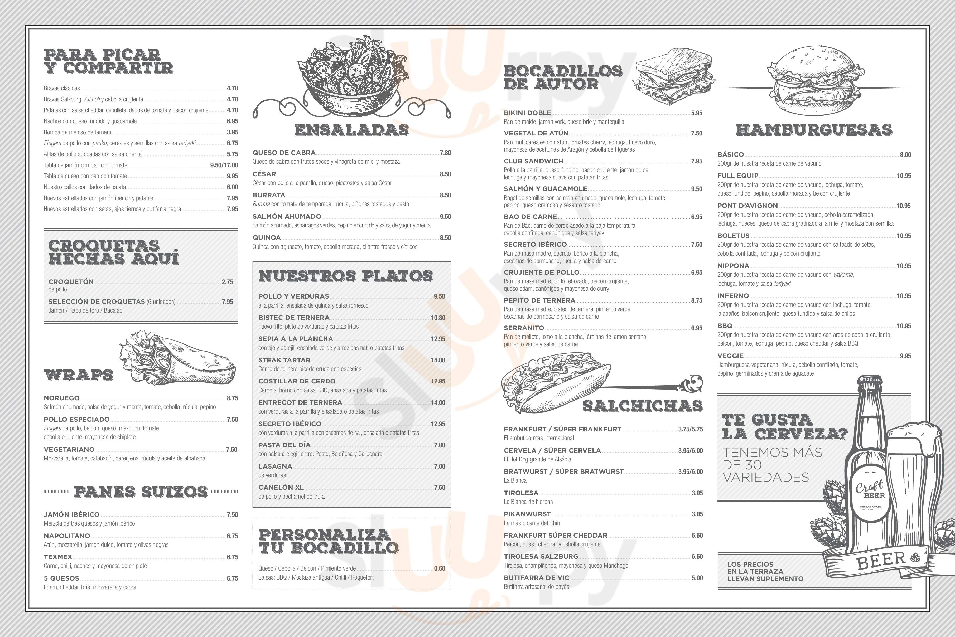 Salzburg Cerveceria Barcelona Menu - 1