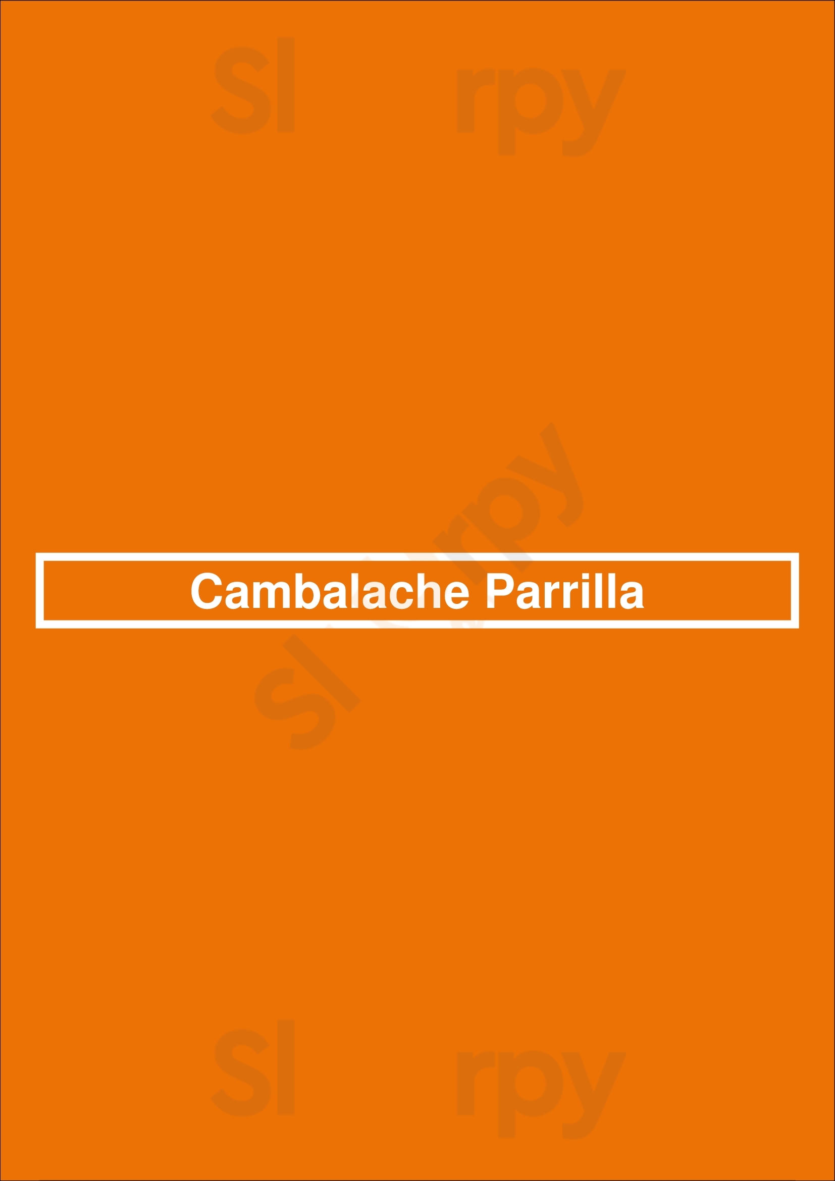 Cambalache Parrilla Barcelona Menu - 1