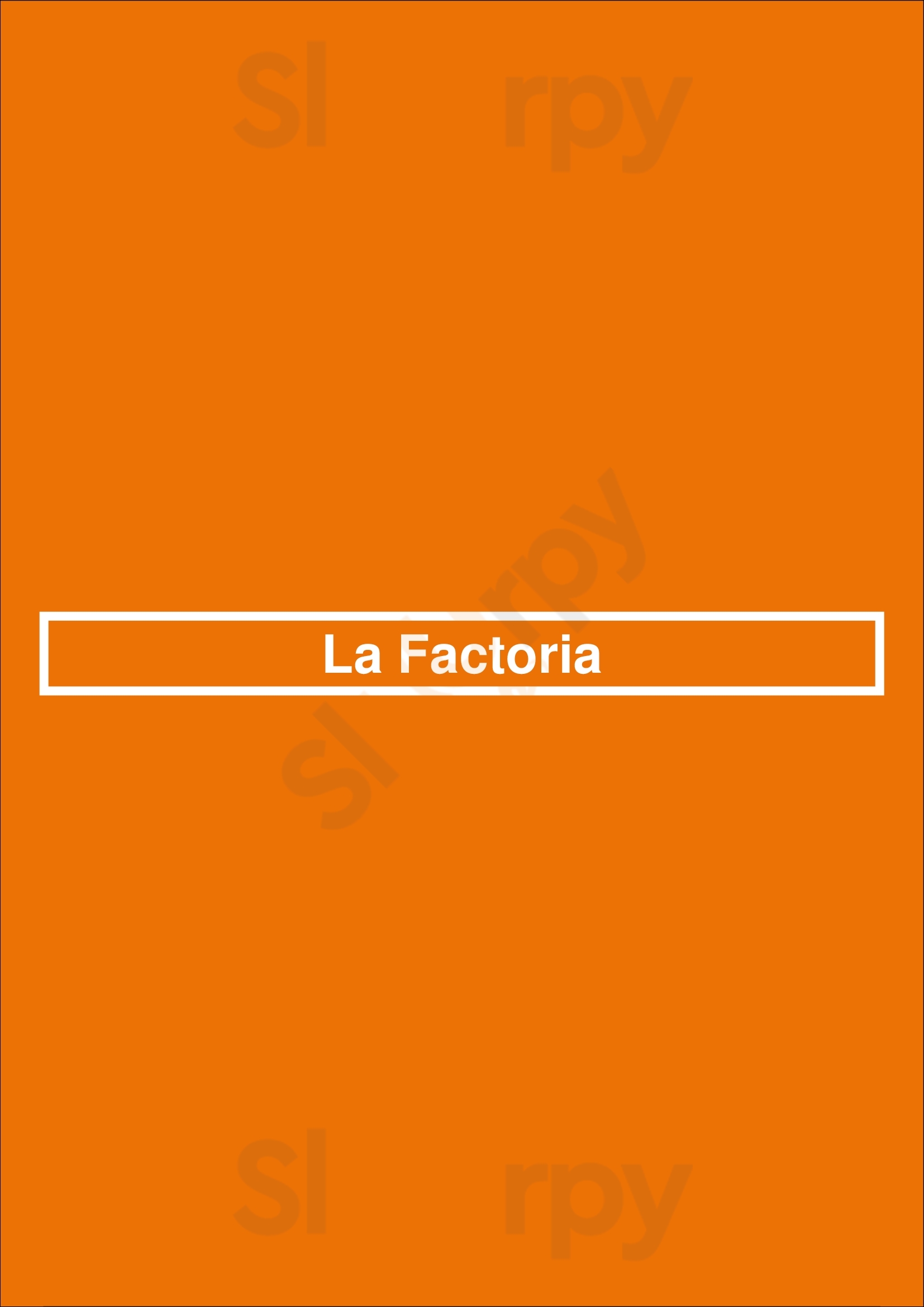 La Factoria Barcelona Menu - 1