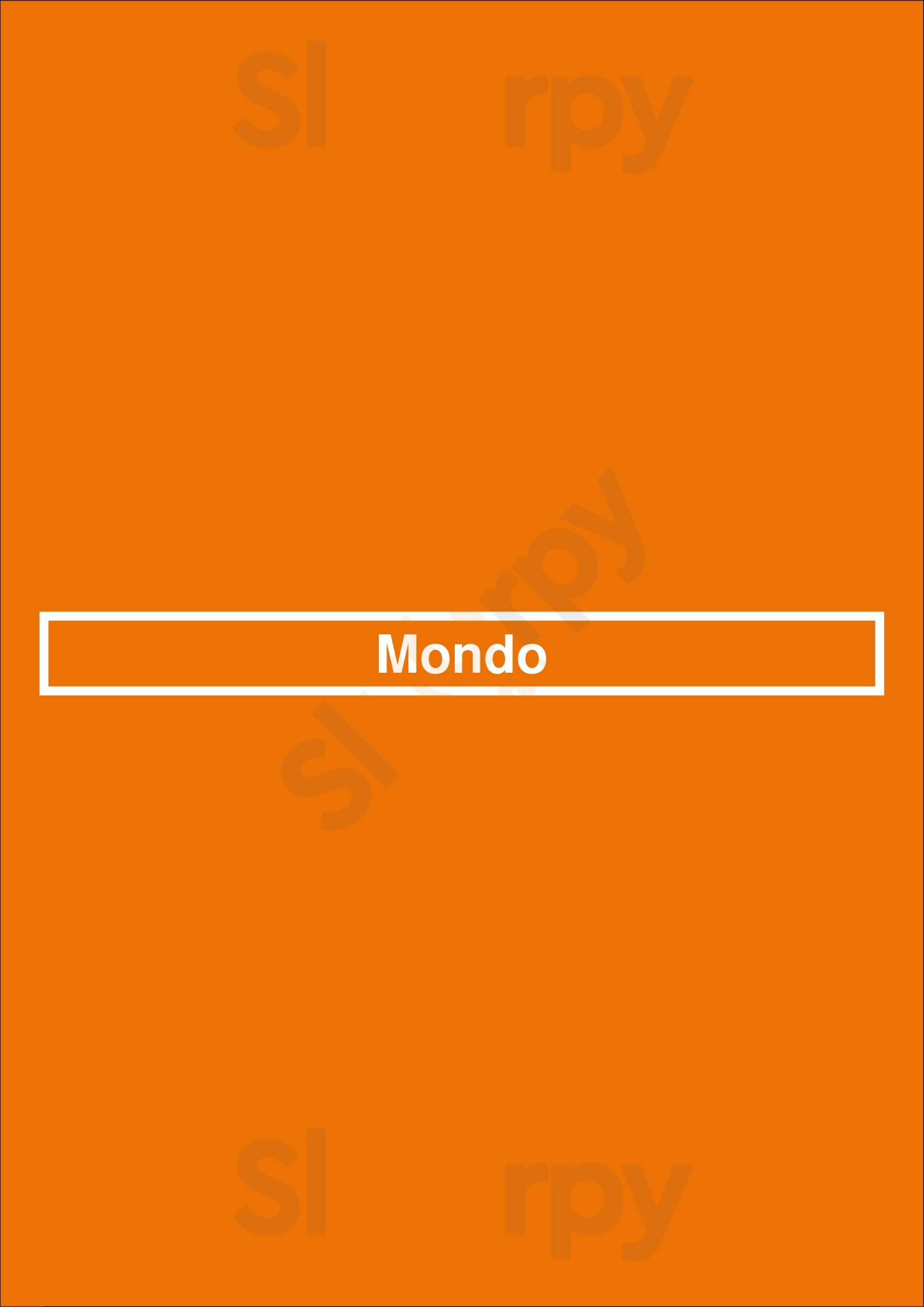 Mondo Barcelona Menu - 1