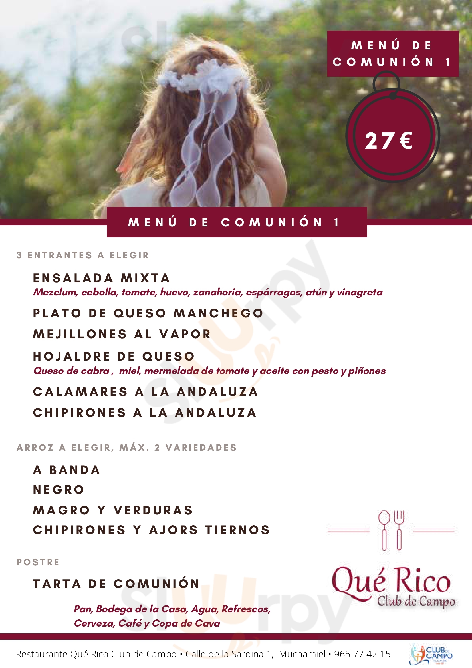 Club De Campo Mutxamel Menu - 1