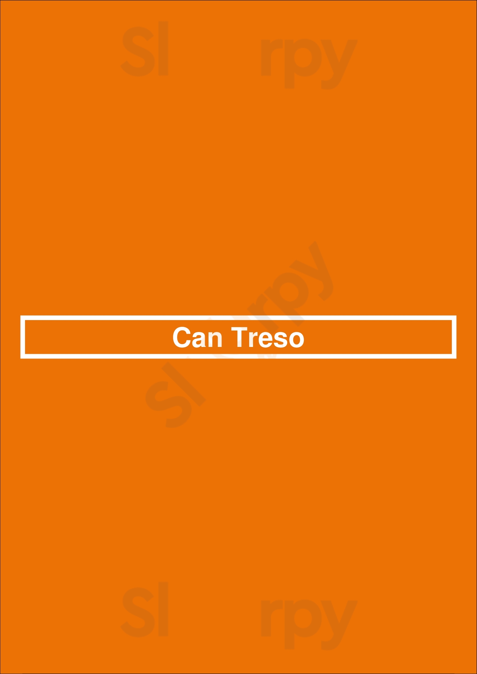 Can Treso Barcelona Menu - 1