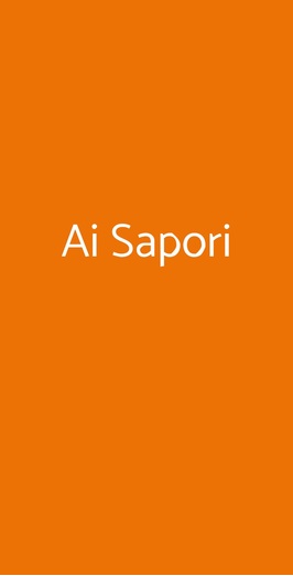 Ai Sapori Pizzeria Da Asporto - Panini - Insalatone - Rosticceria, Mestre