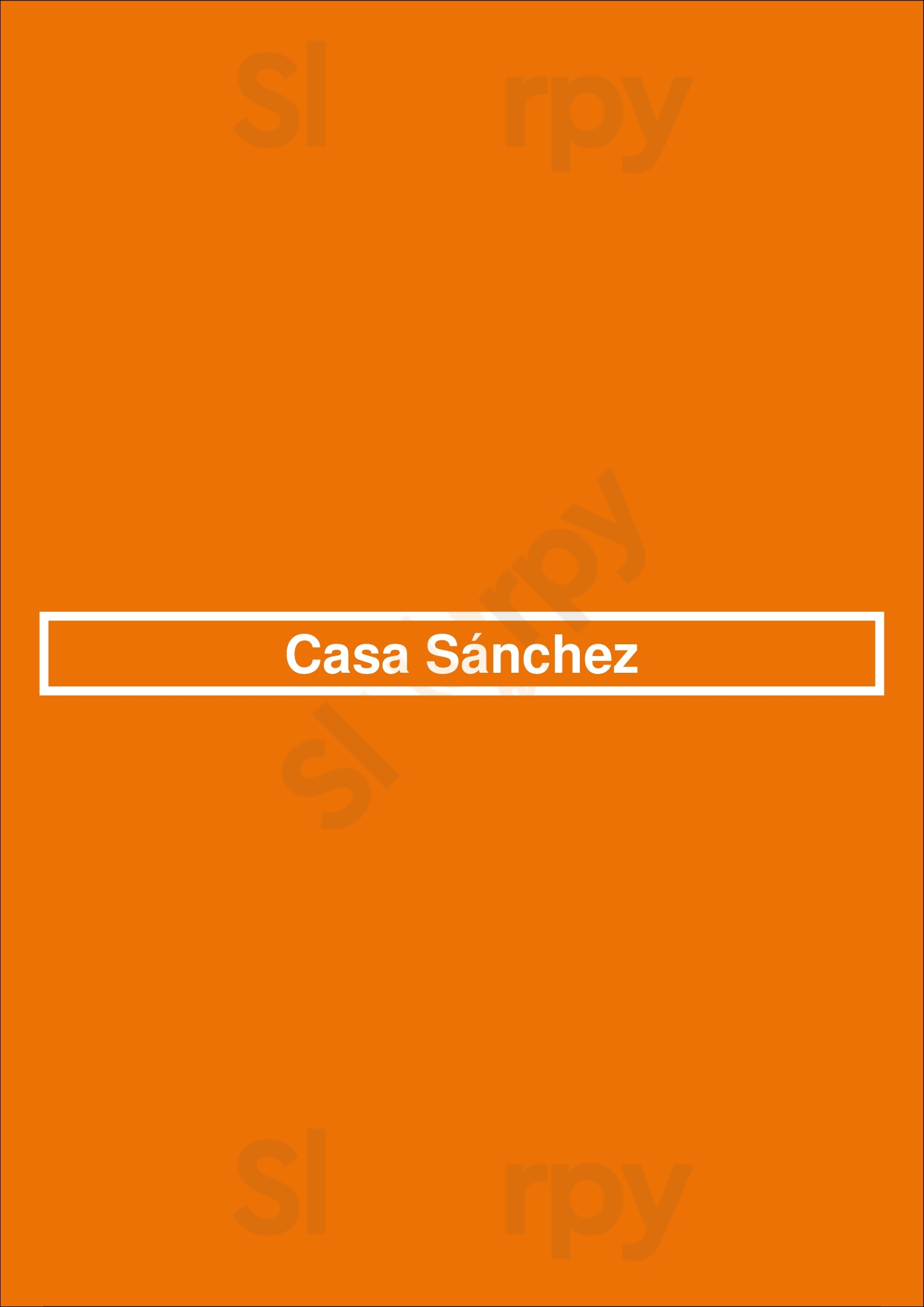Casa Sánchez Barcelona Menu - 1