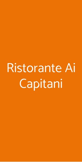 Ristorante Ai Capitani, Garda