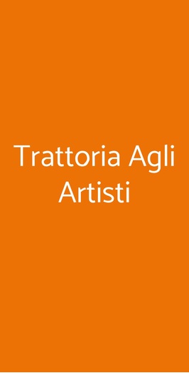 Trattoria Agli Artisti Pizzeria, Venezia