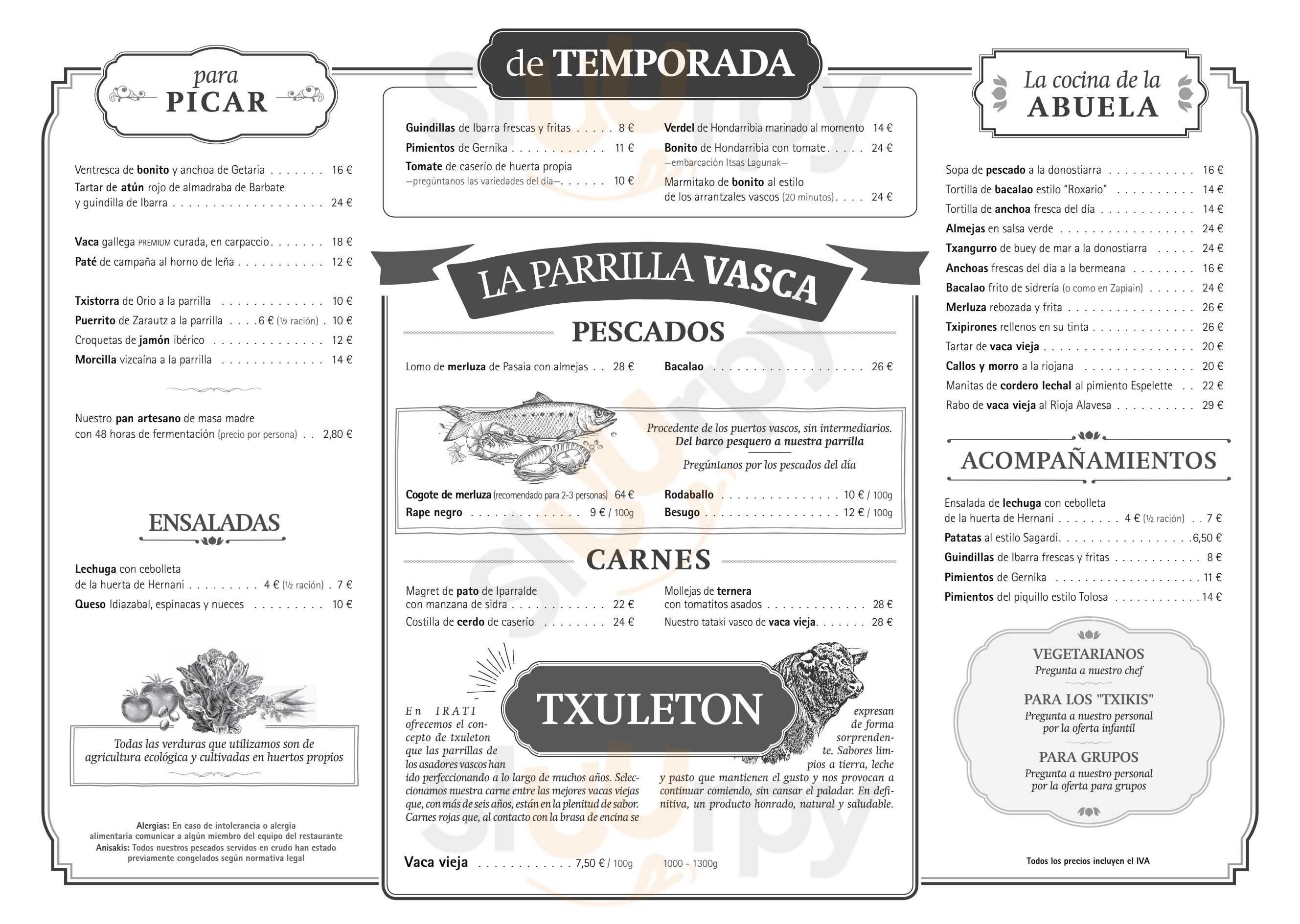 Taberna Vasca Barcelona Barcelona Menu - 1