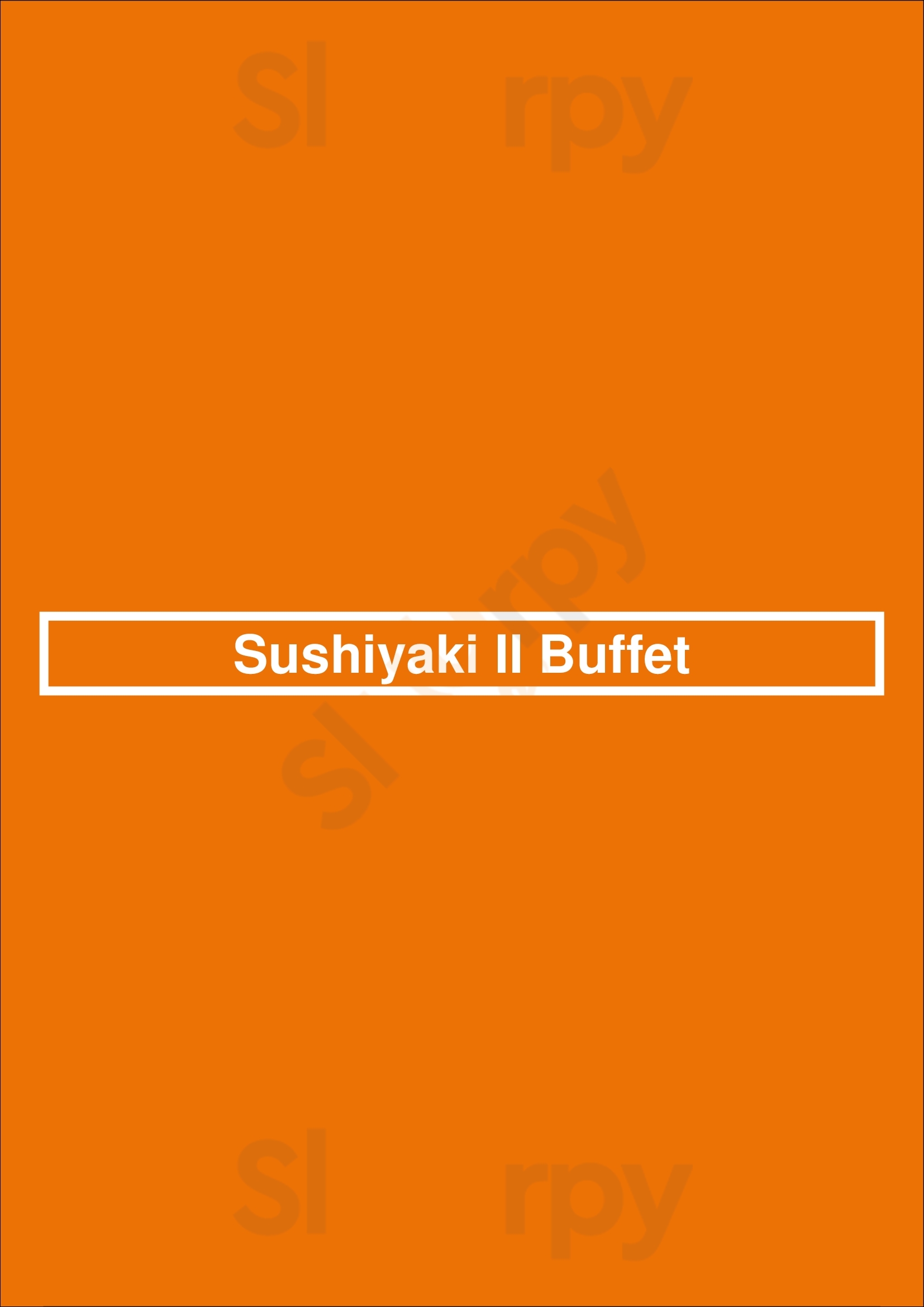 Sushiyaki Ii Buffet Barcelona Menu - 1