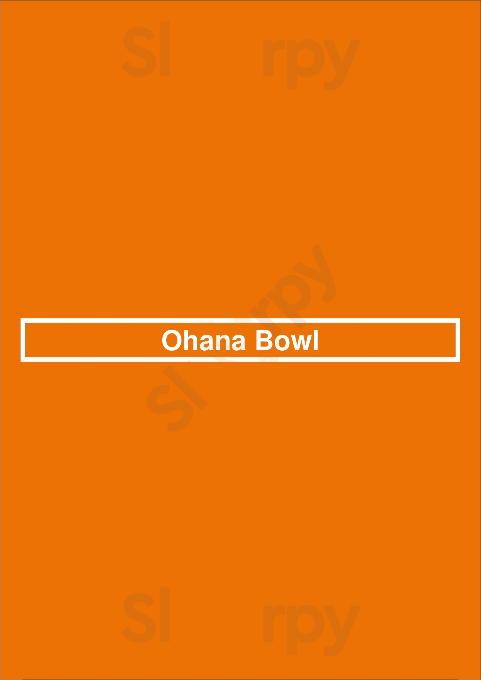 Ohana Bowl Barcelona Menu - 1