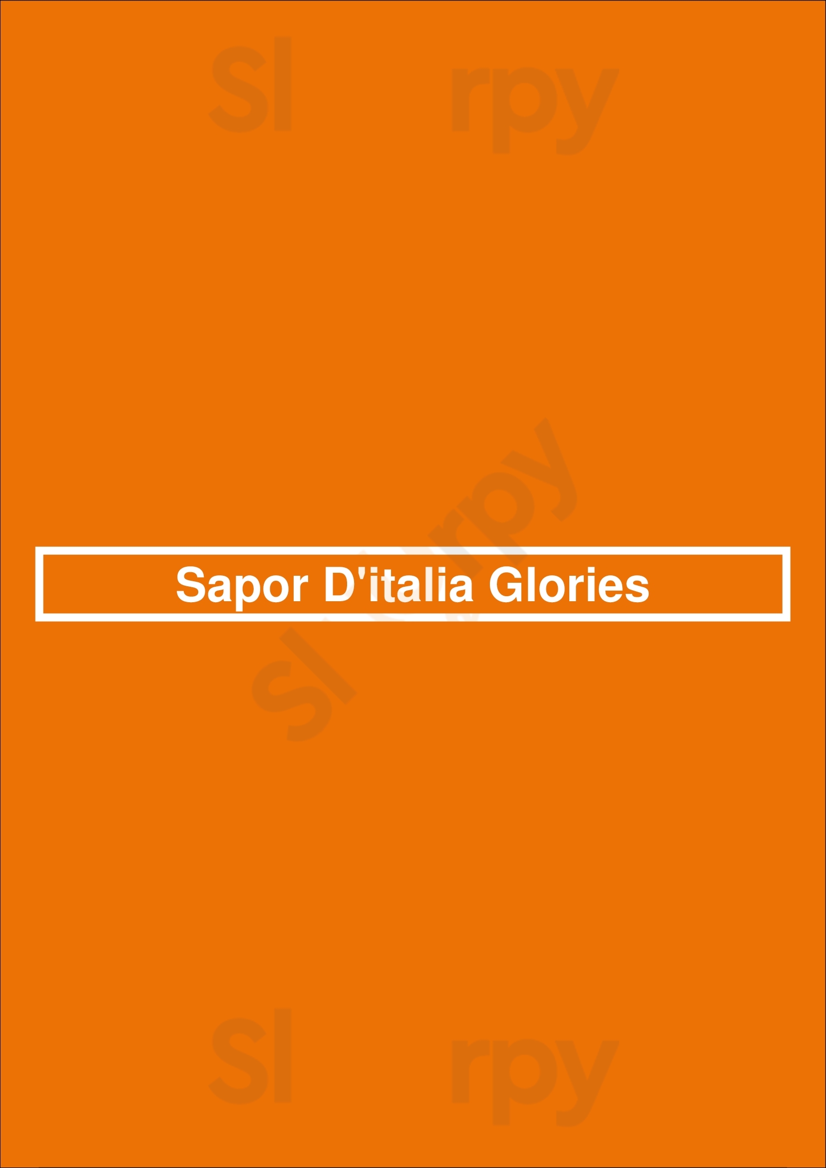 Sapor D'italia Glories Barcelona Menu - 1