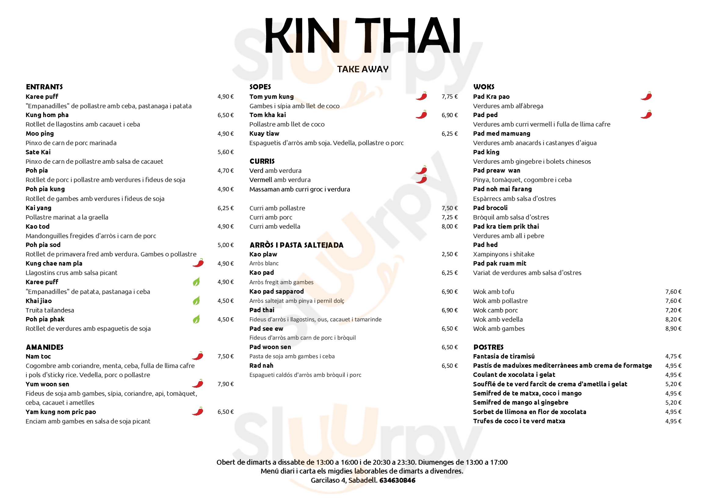 Kin Thai Sabadell Menu - 1