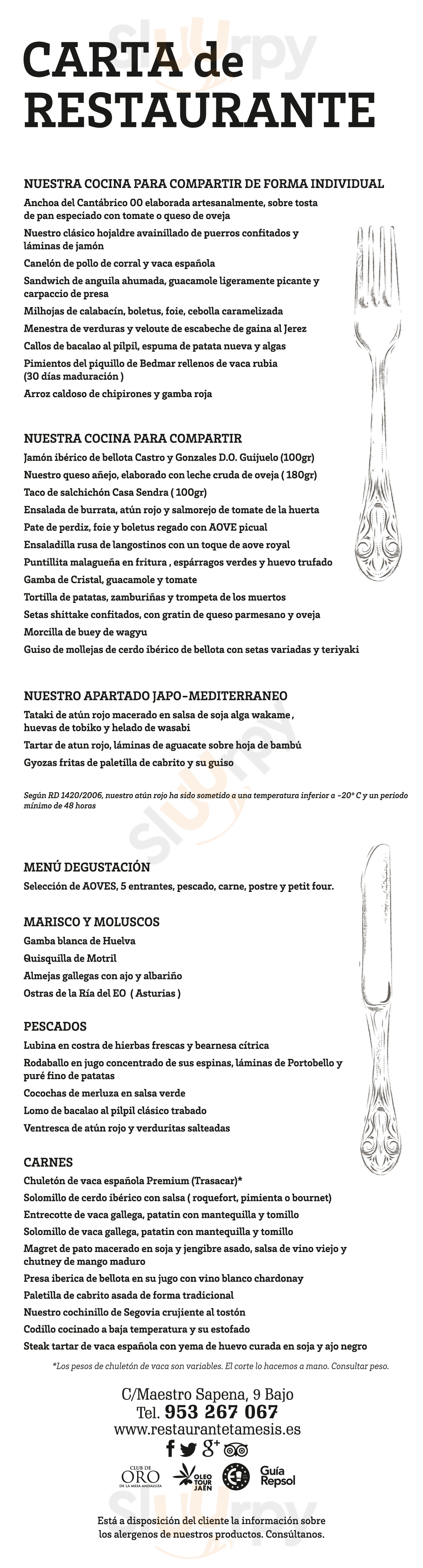 Restaurante Támesis Jaén Menu - 1