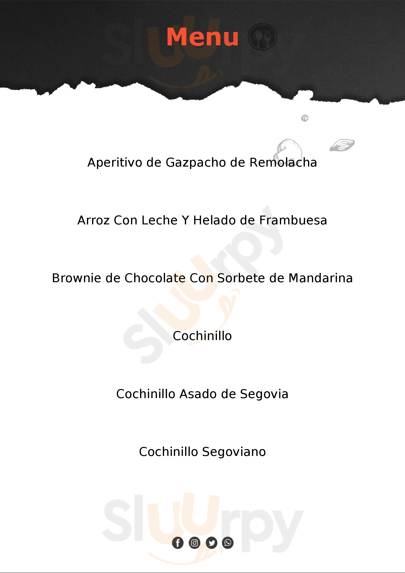 Asador Maribel Restaurante Segovia Menu - 1