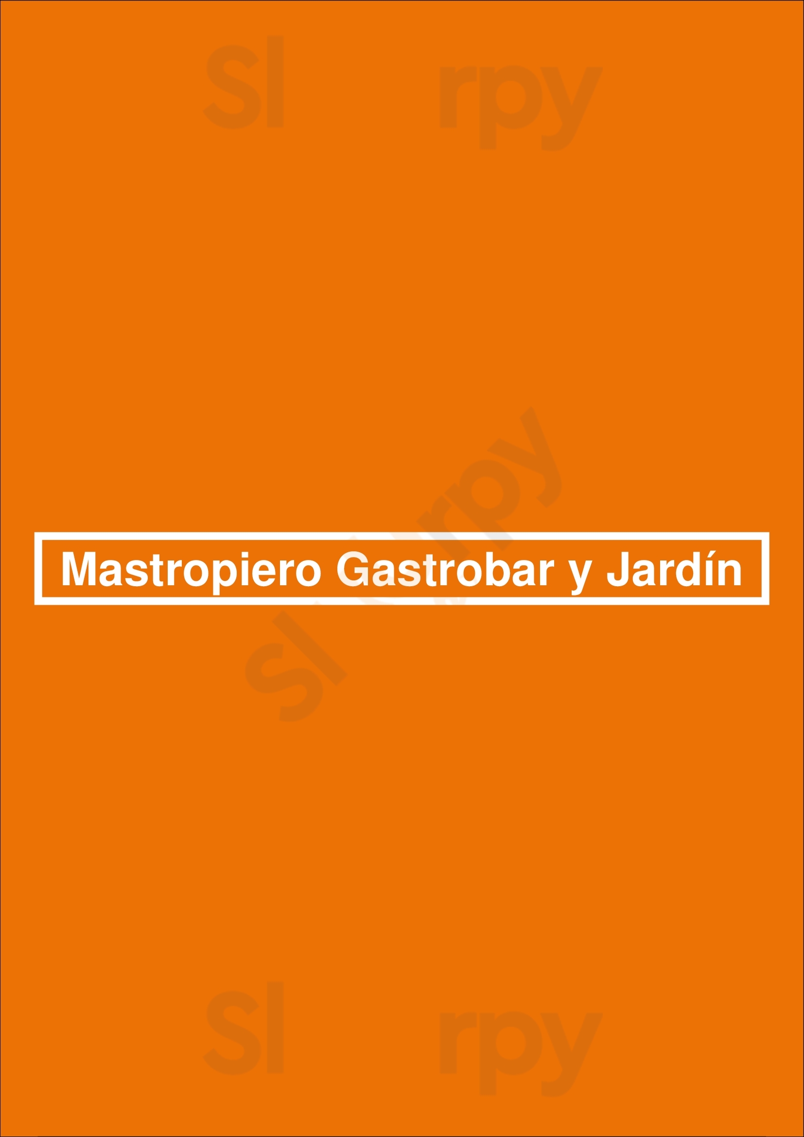 Mastropiero Gastrobar Y Jardín Cáceres Menu - 1